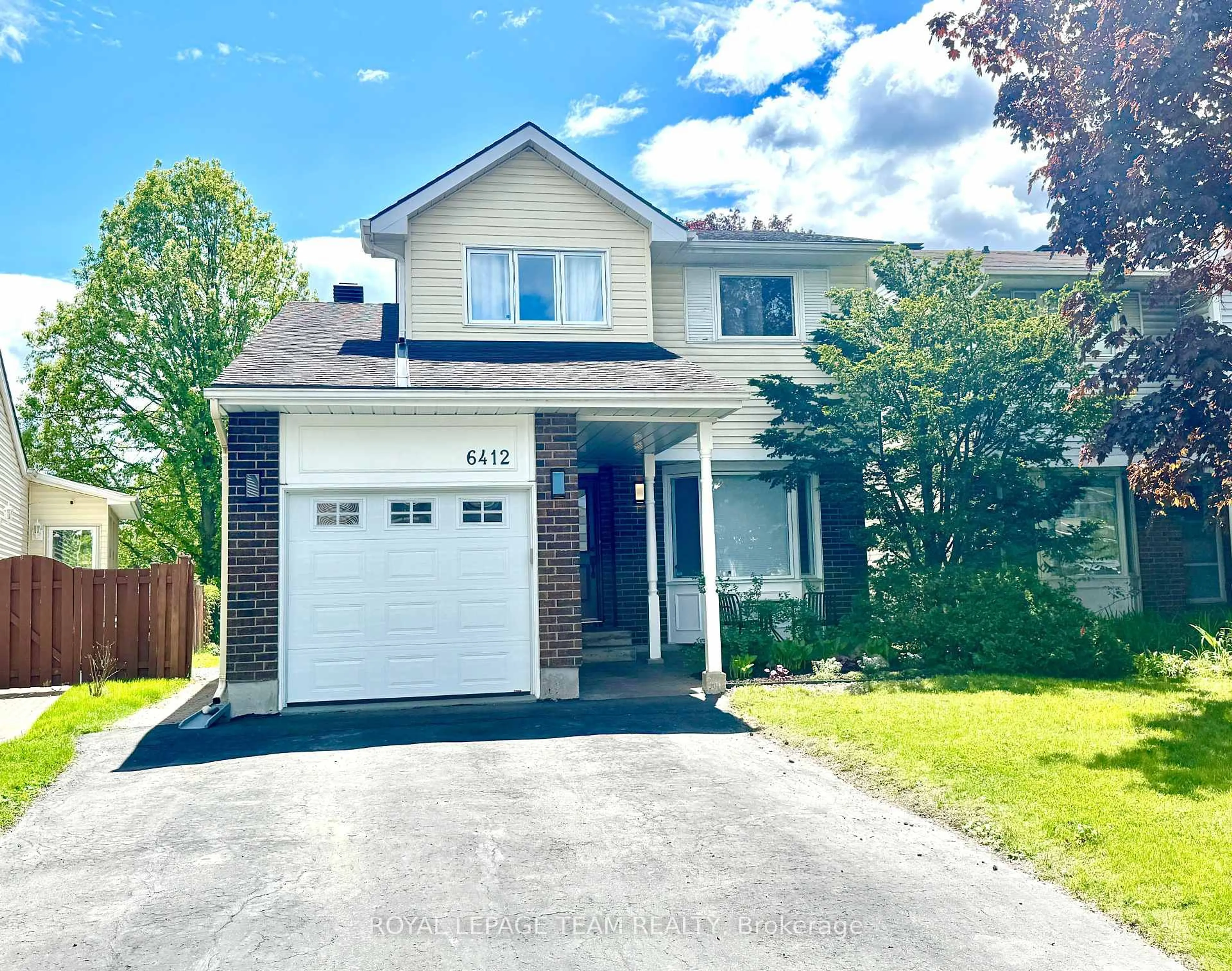 Home with vinyl exterior material, street for 6412 St Louis Dr, Ottawa Ontario K1C 2Y2