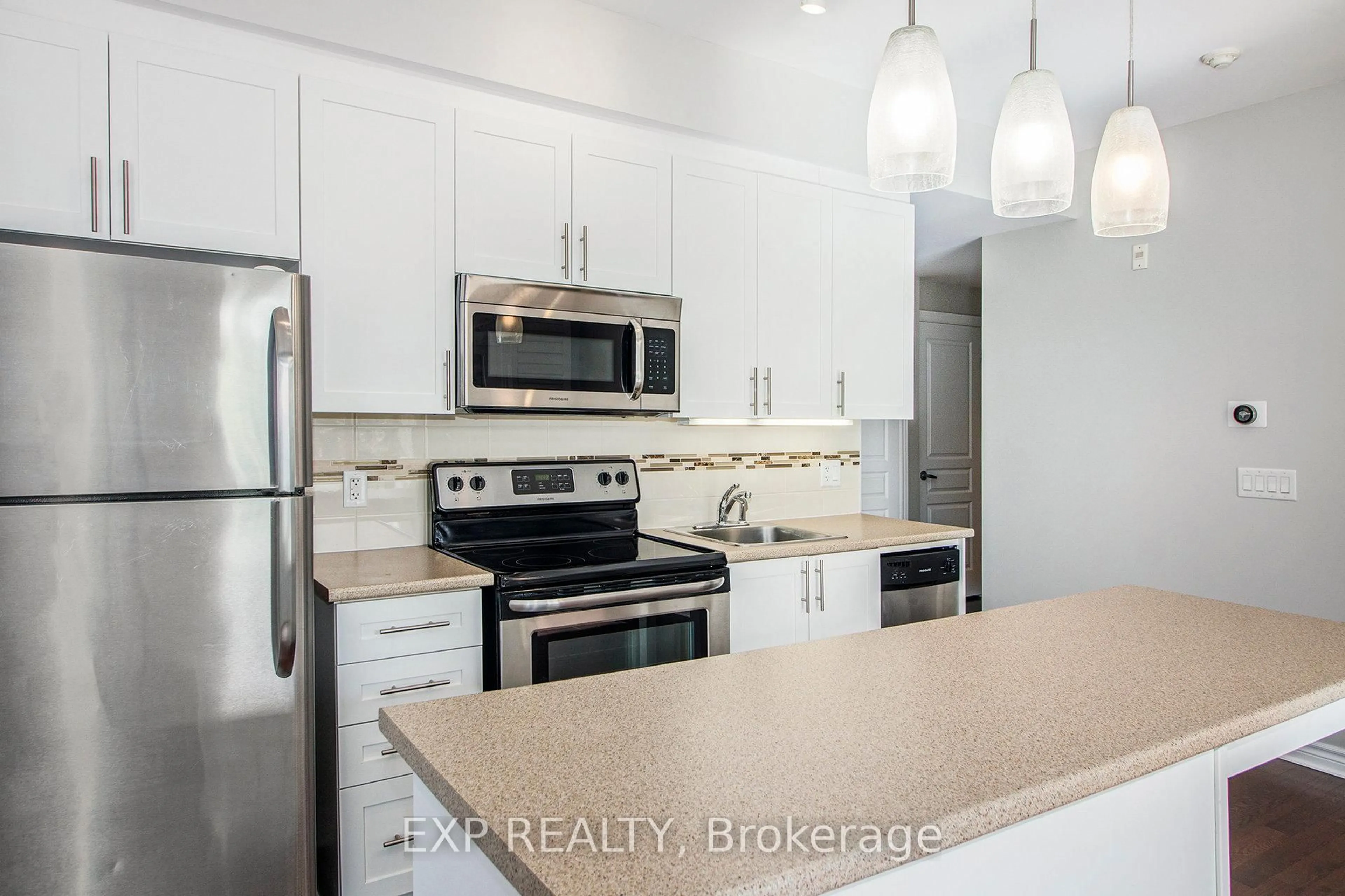 Open concept kitchen, ceramic/tile floor for 755 Beauparc Private #205, Ottawa Ontario K1J 0B5