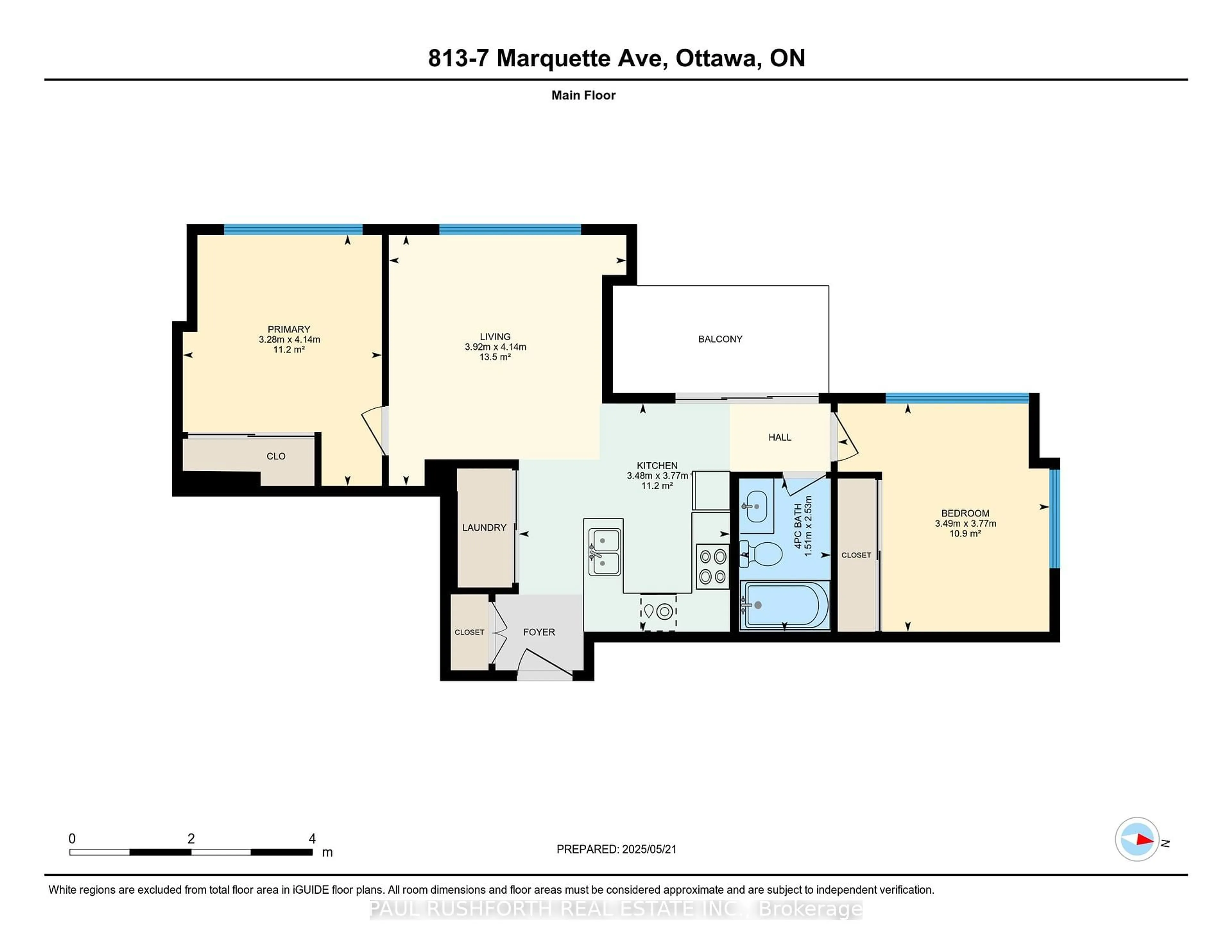 Floor plan for 7 Marquette Ave #813, Ottawa Ontario K1L 8A7