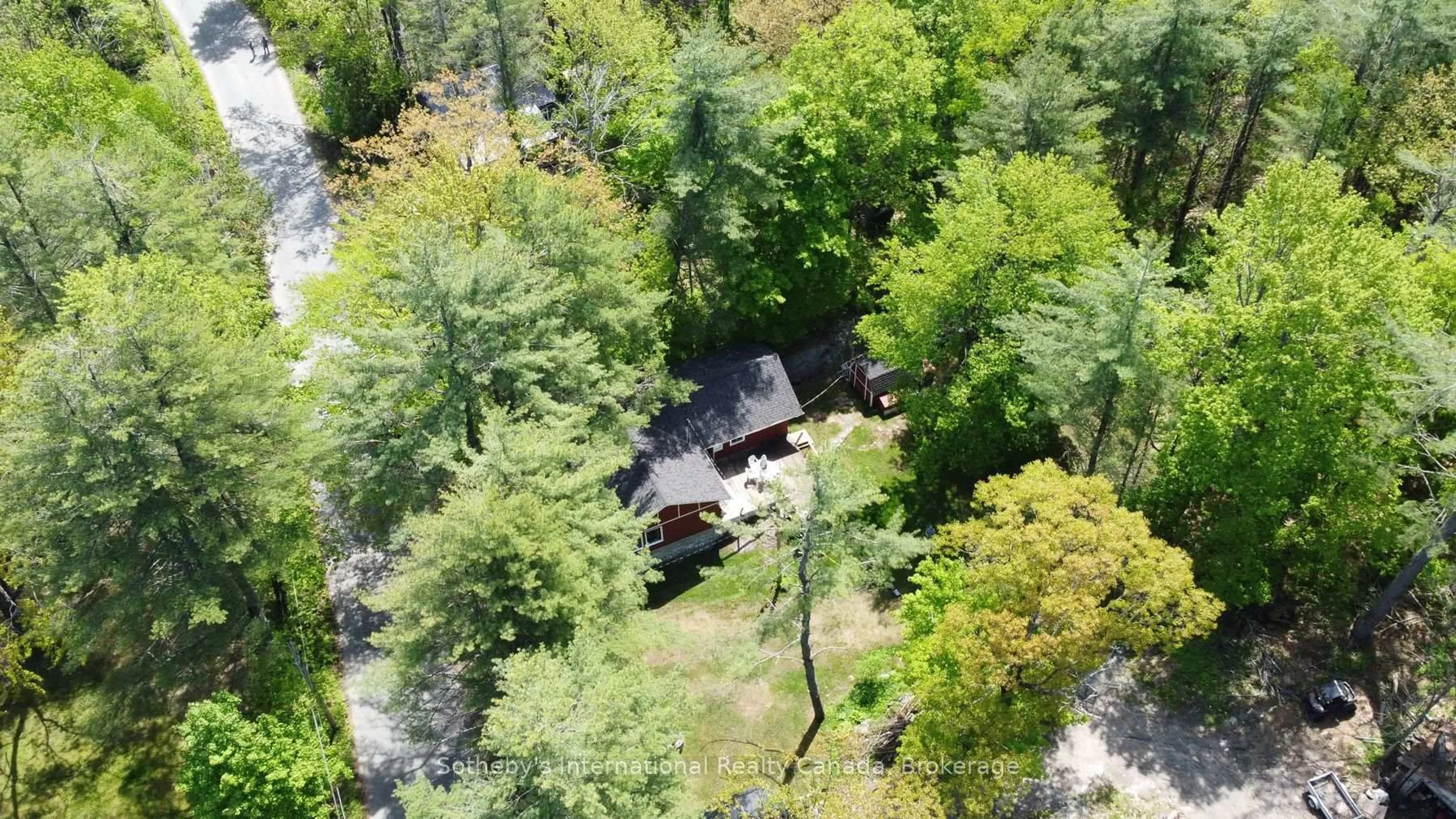 A pic from outside/outdoor area/front of a property/back of a property/a pic from drone, forest/trees view for 1068 Kahshe Lake Rd N/A, Gravenhurst Ontario P0E 1G0