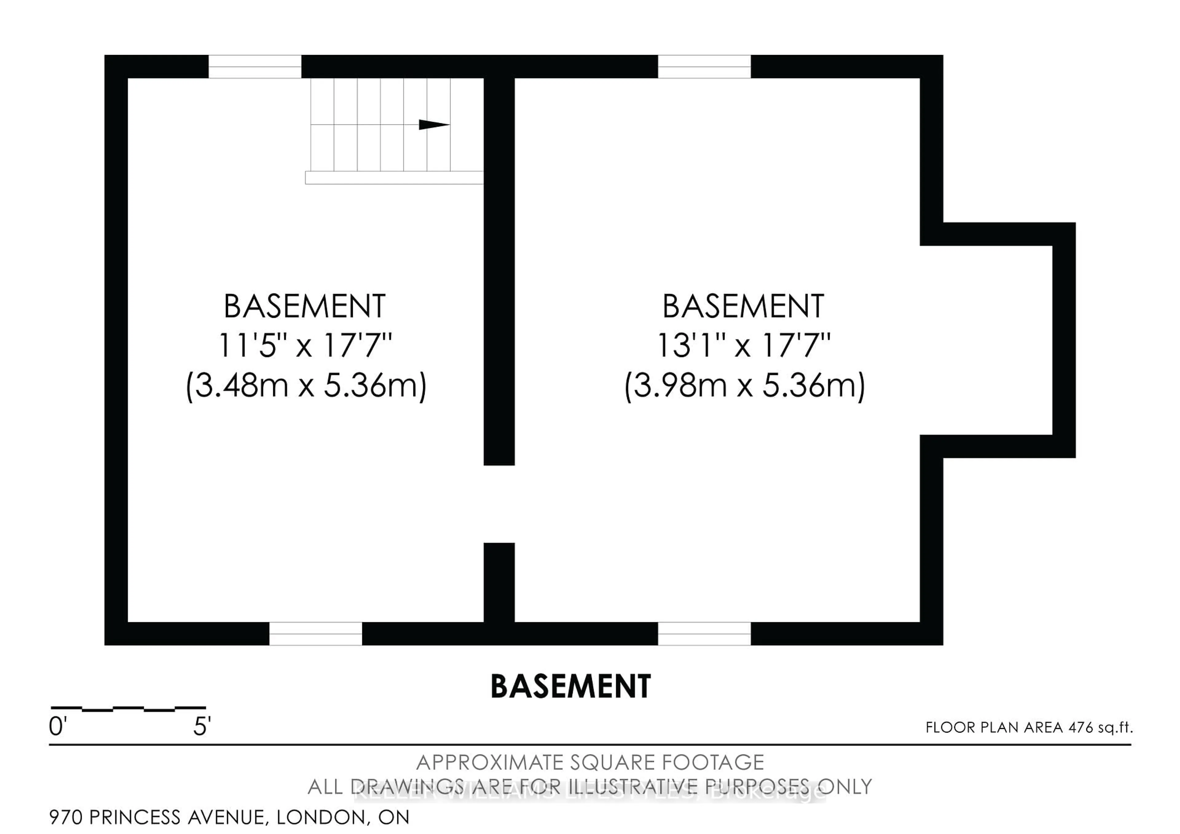 Floor plan for 970 Princess Ave, London East Ontario N5W 3M8