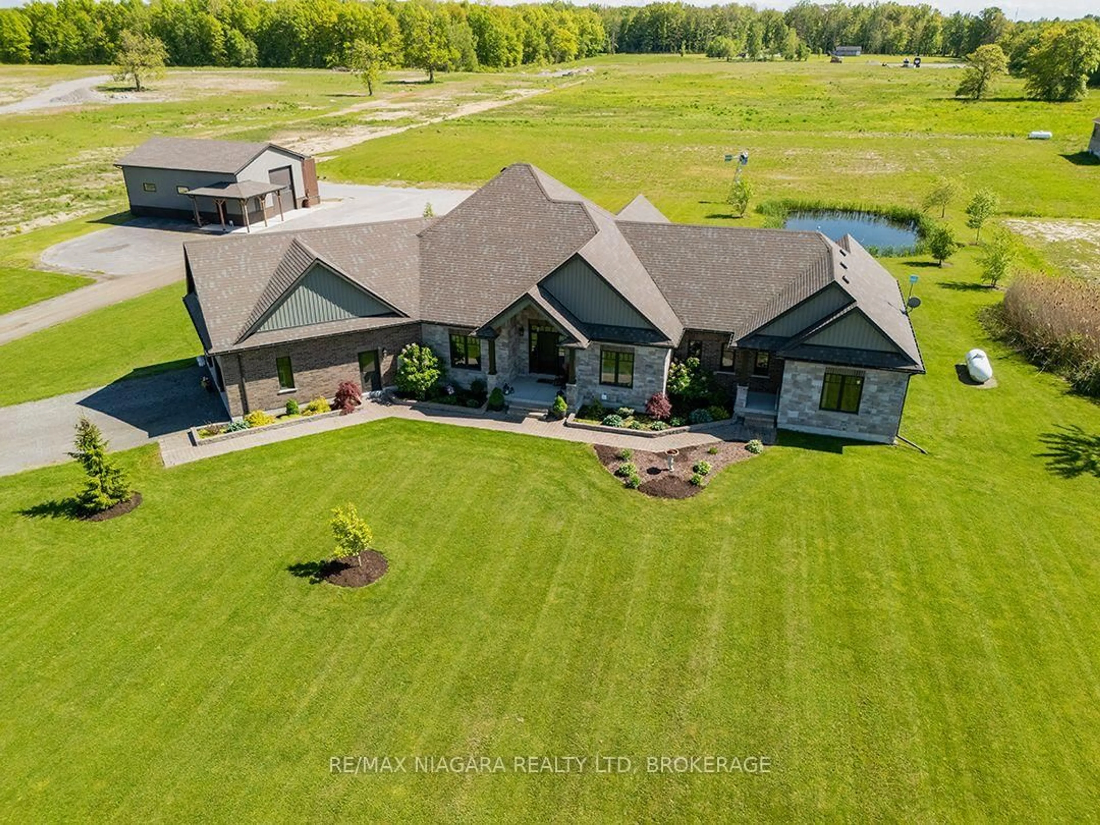 A pic from outside/outdoor area/front of a property/back of a property/a pic from drone, water/lake/river/ocean view for 50765 Lambert Rd, Wainfleet Ontario L3B 5N6