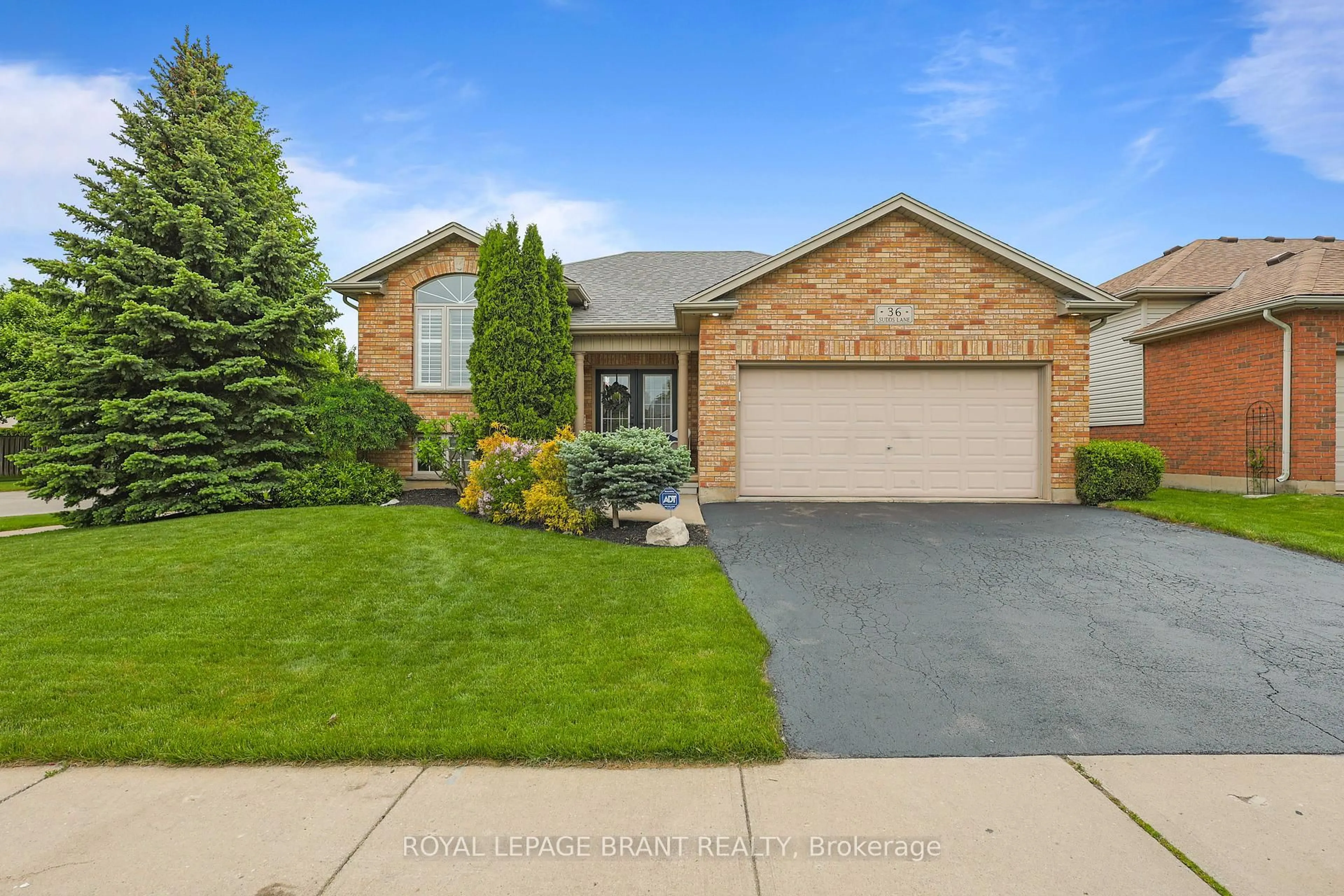 Home with brick exterior material, street for 36 Sudds Lane, Brantford Ontario N3T 6M6