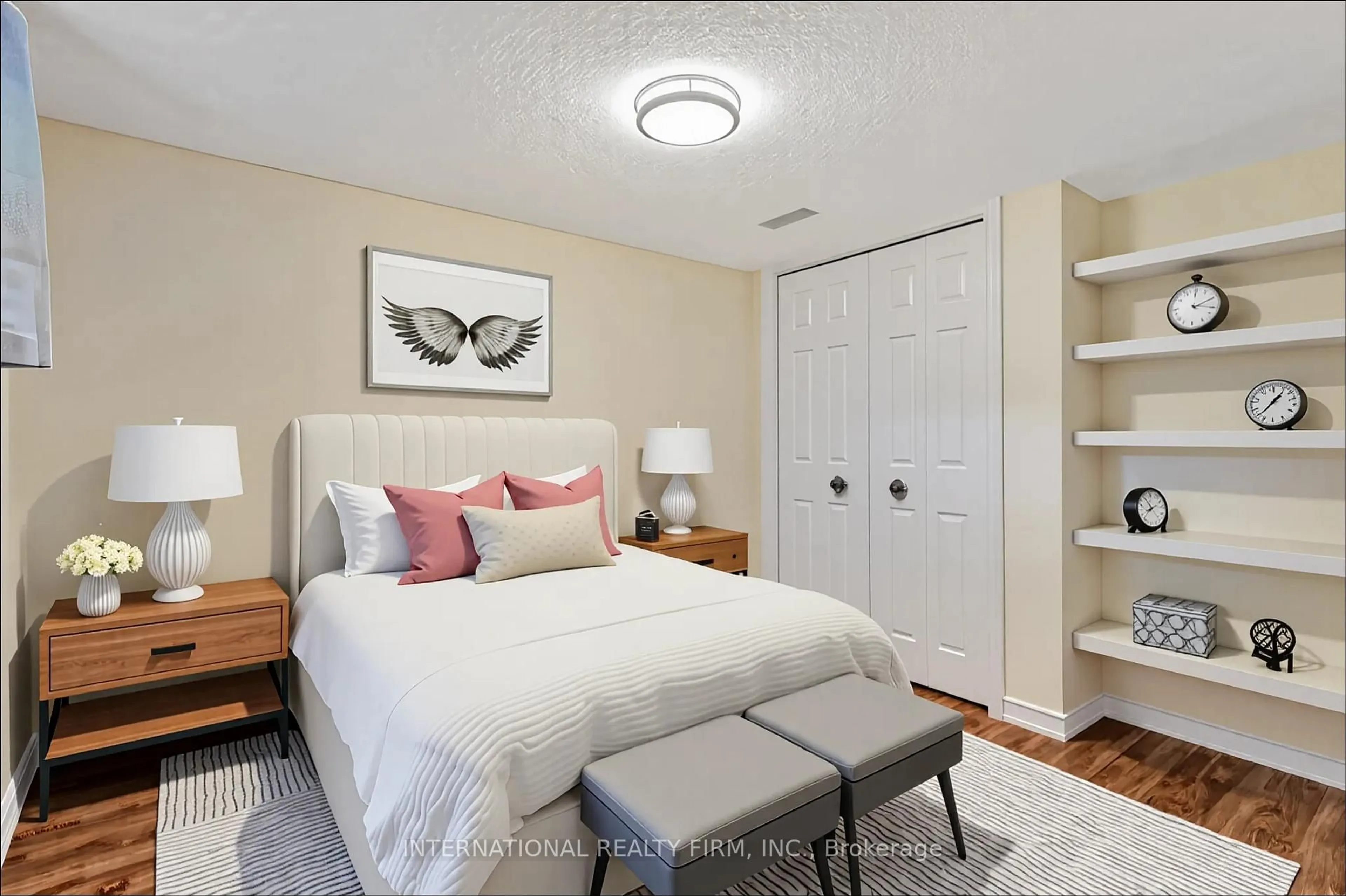 Bedroom with bed, unknown for 87 Maxwell Dr, Kitchener Ontario N2R 1A5