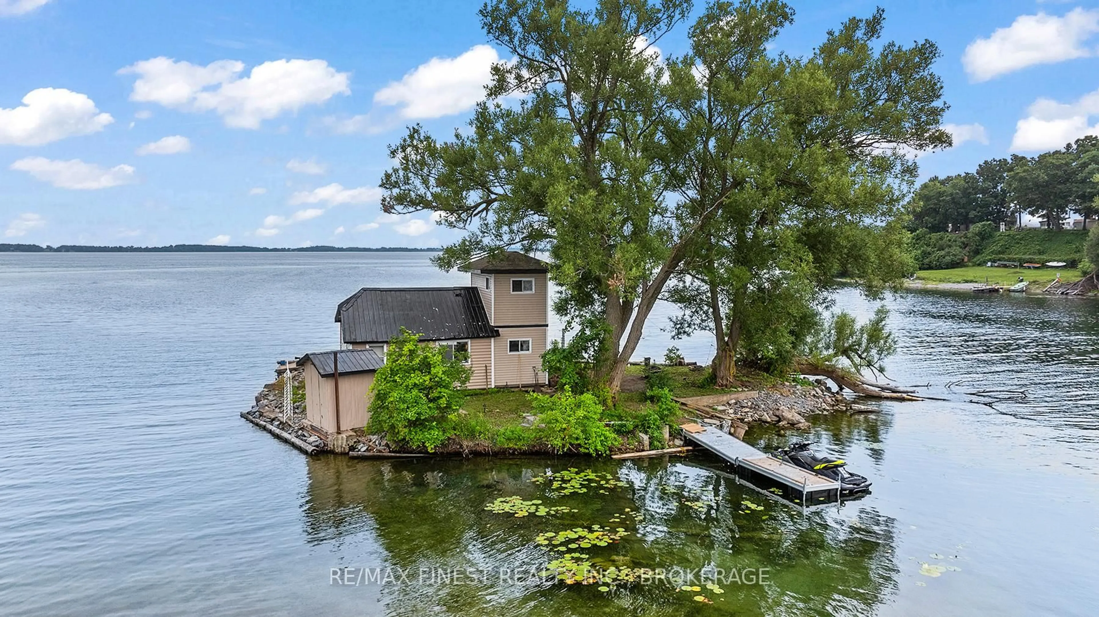 A pic from outside/outdoor area/front of a property/back of a property/a pic from drone, water/lake/river/ocean view for 1A Island Bateau N/A, Kingston Ontario K7L 4V1