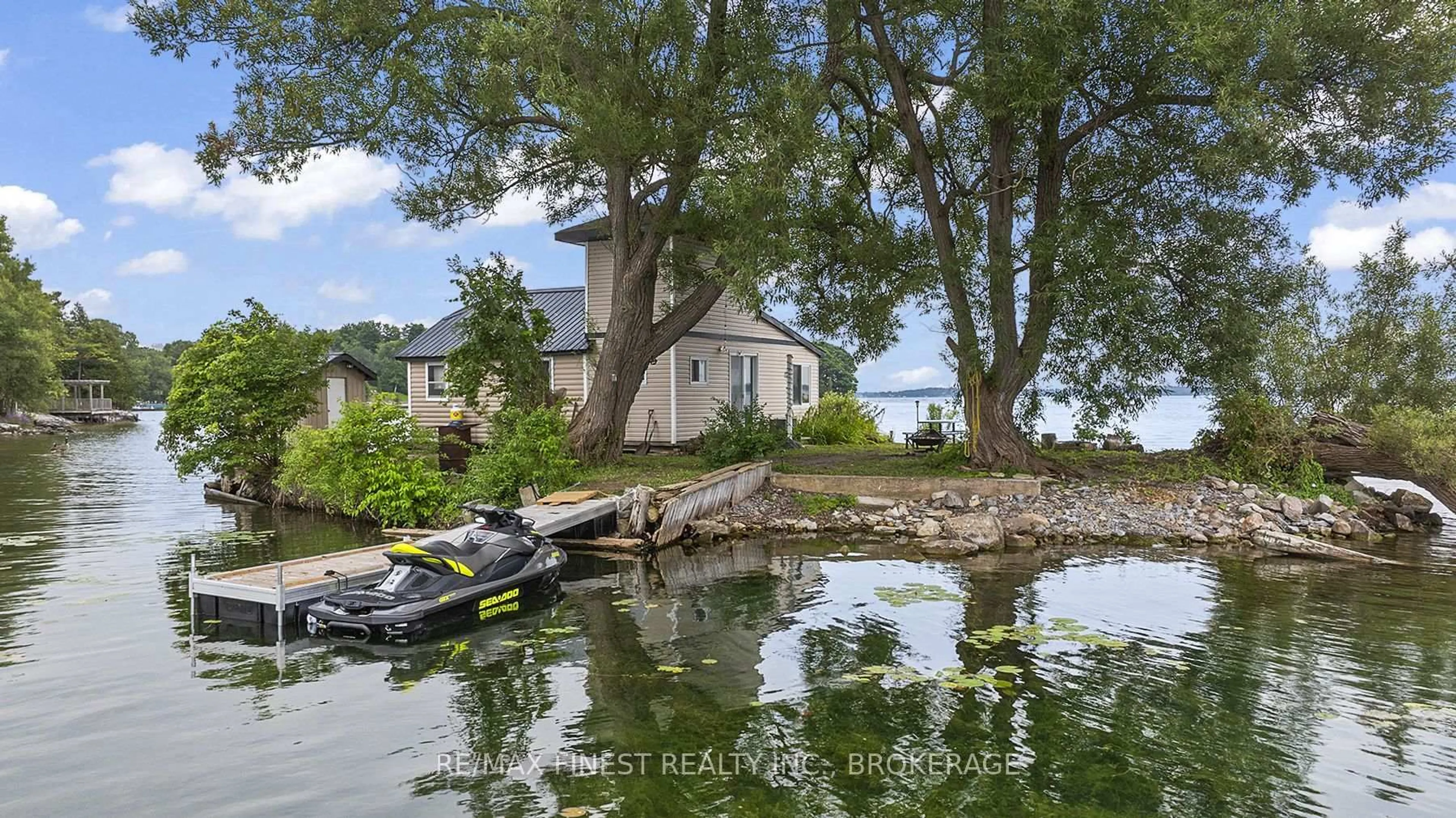 A pic from outside/outdoor area/front of a property/back of a property/a pic from drone, water/lake/river/ocean view for 1A Island Bateau N/A, Kingston Ontario K7L 4V1