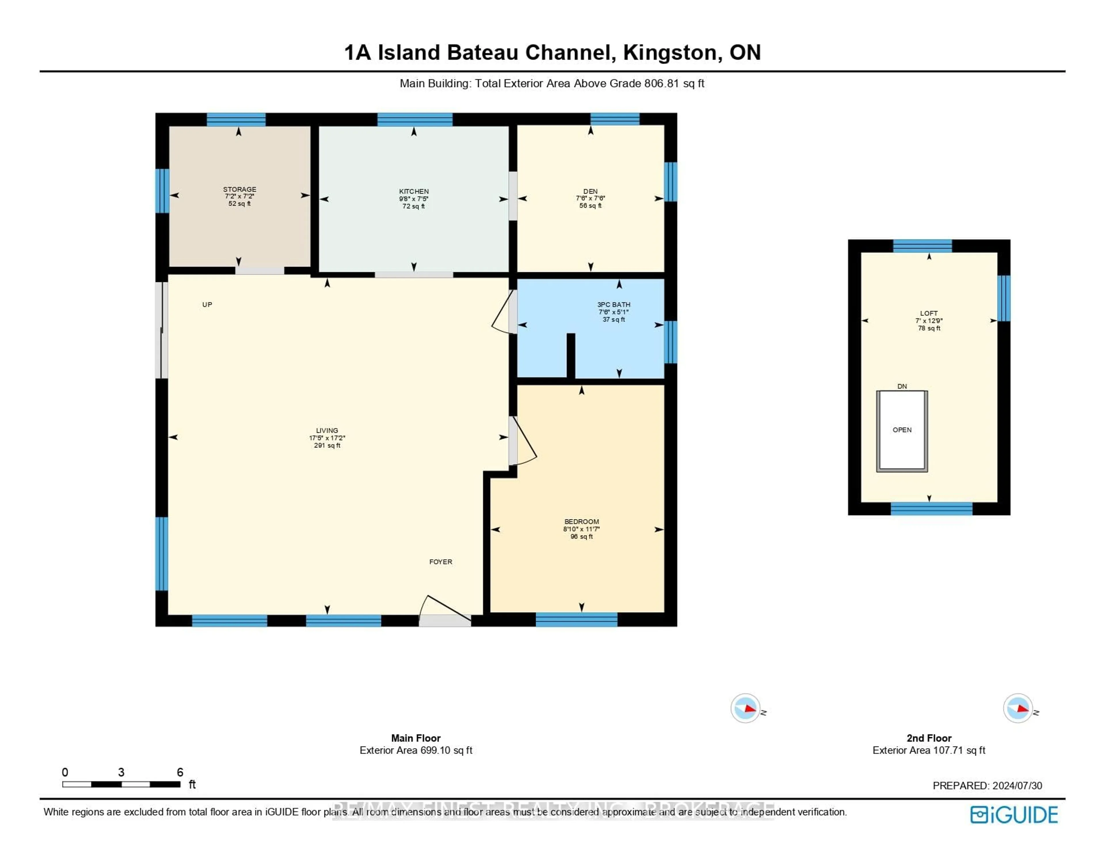 Floor plan for 1A Island Bateau N/A, Kingston Ontario K7L 4V1