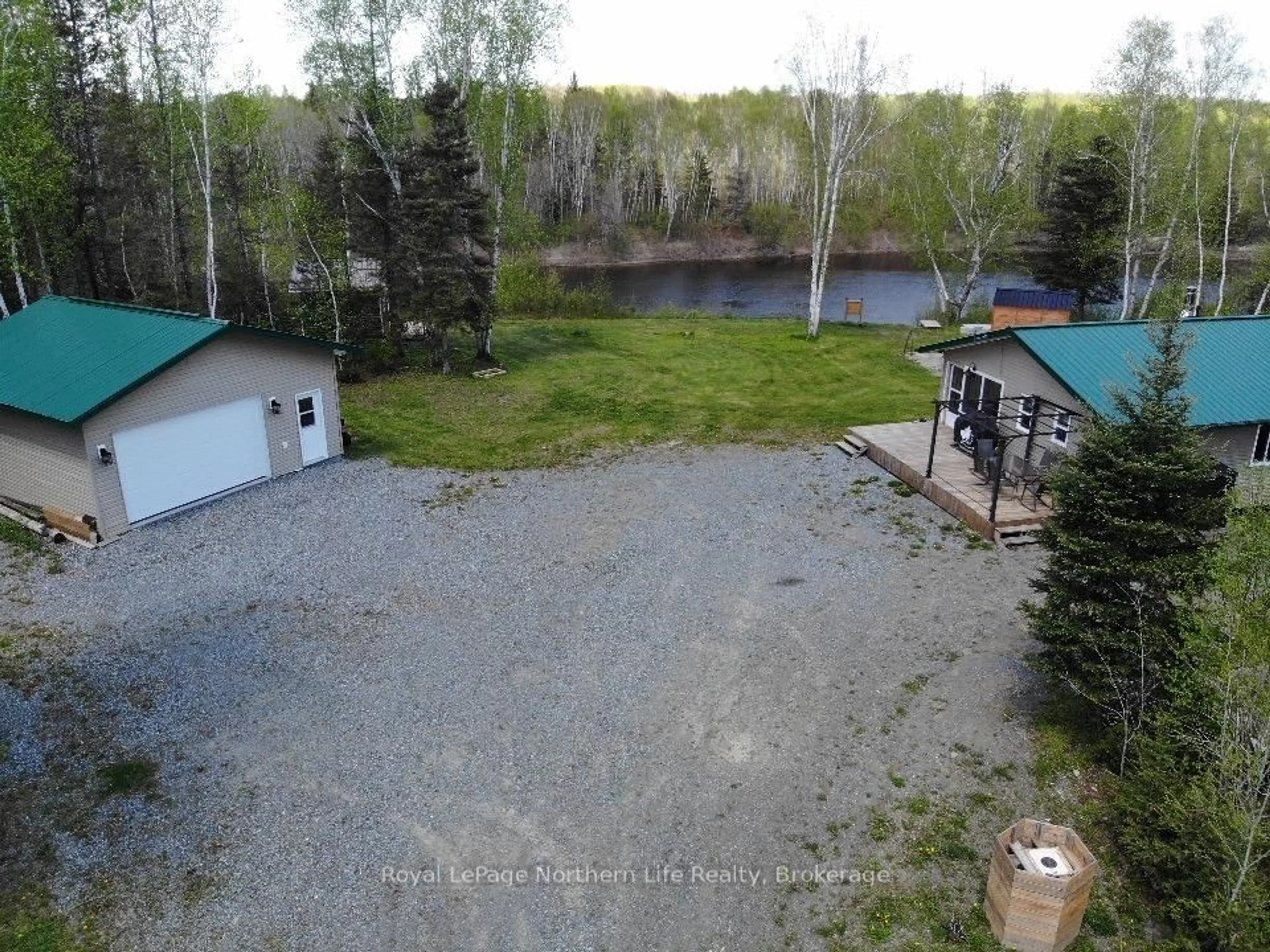 A pic from outside/outdoor area/front of a property/back of a property/a pic from drone, water/lake/river/ocean view for 126 Roberts Rd, West Nipissing Ontario P0H 2C0