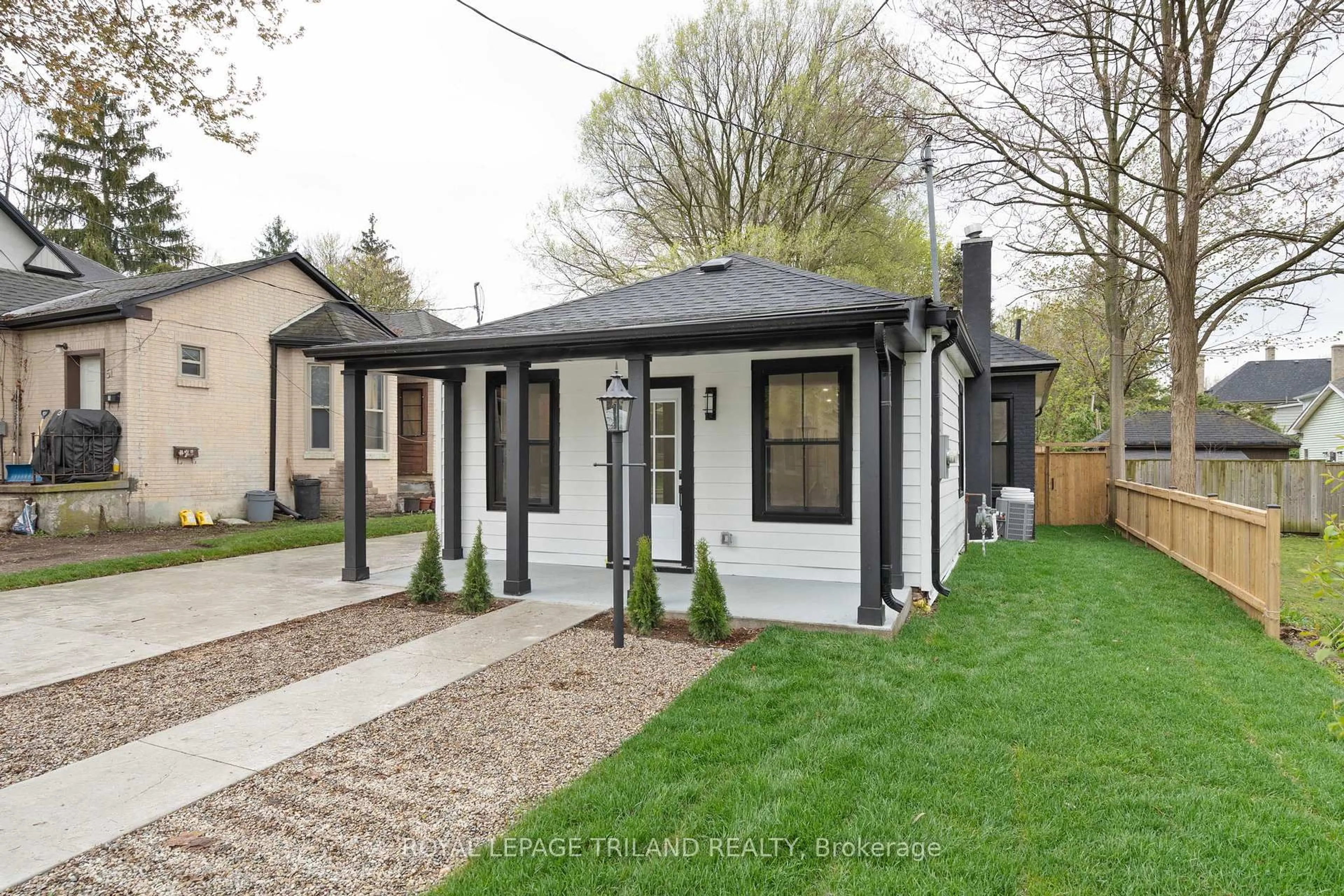 Home with vinyl exterior material, street for 57 Palace St, London East Ontario N6B 3A6