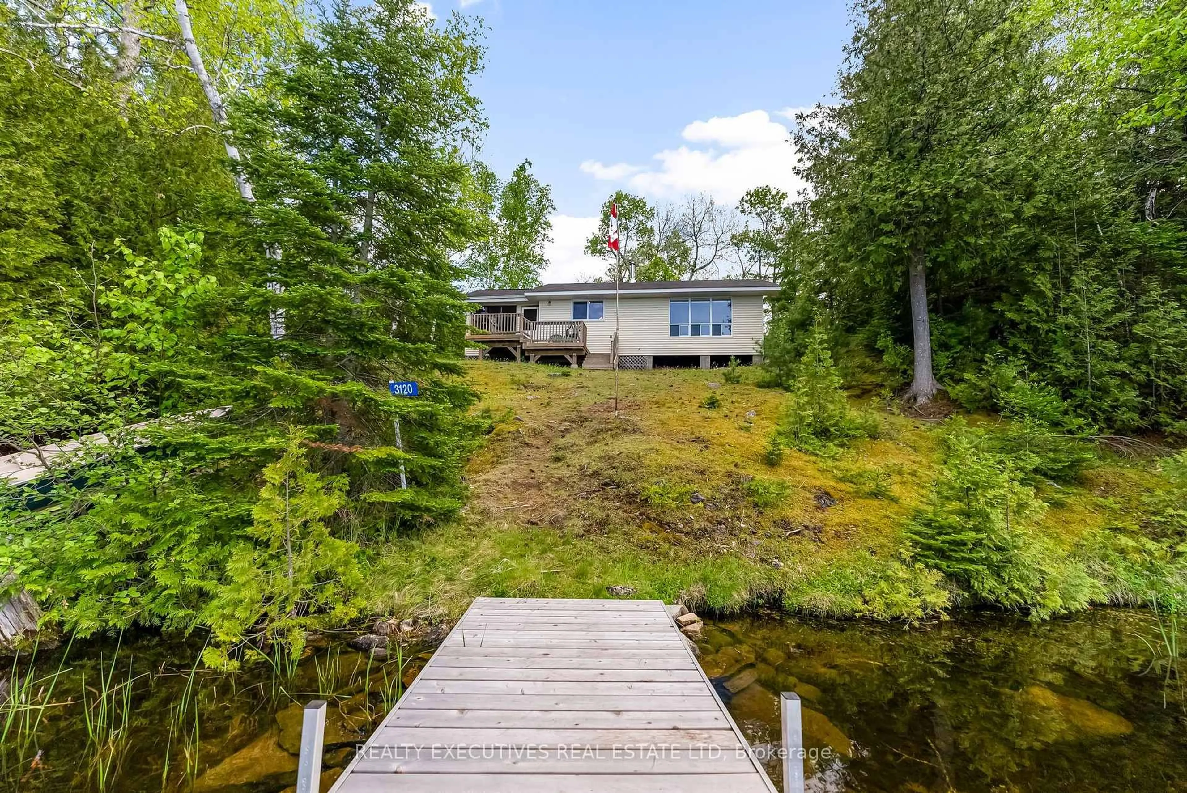 A pic from outside/outdoor area/front of a property/back of a property/a pic from drone, water/lake/river/ocean view for 3120 Wabalac Side Rd, Lanark Ontario K0G 1K0