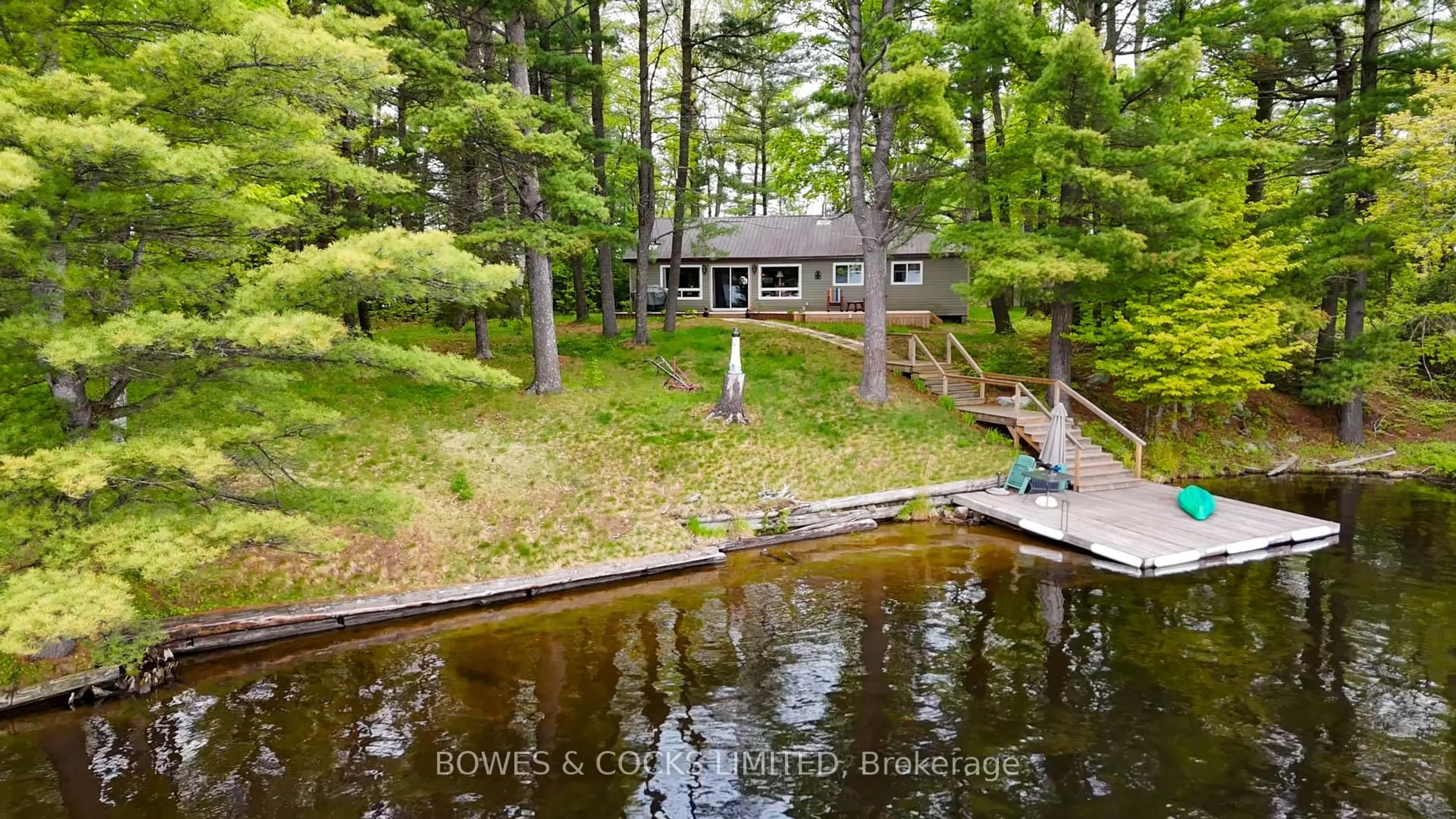 A pic from outside/outdoor area/front of a property/back of a property/a pic from drone, water/lake/river/ocean view for 461 WESLEMKOON LAKE, Hastings Ontario K0L 1W0