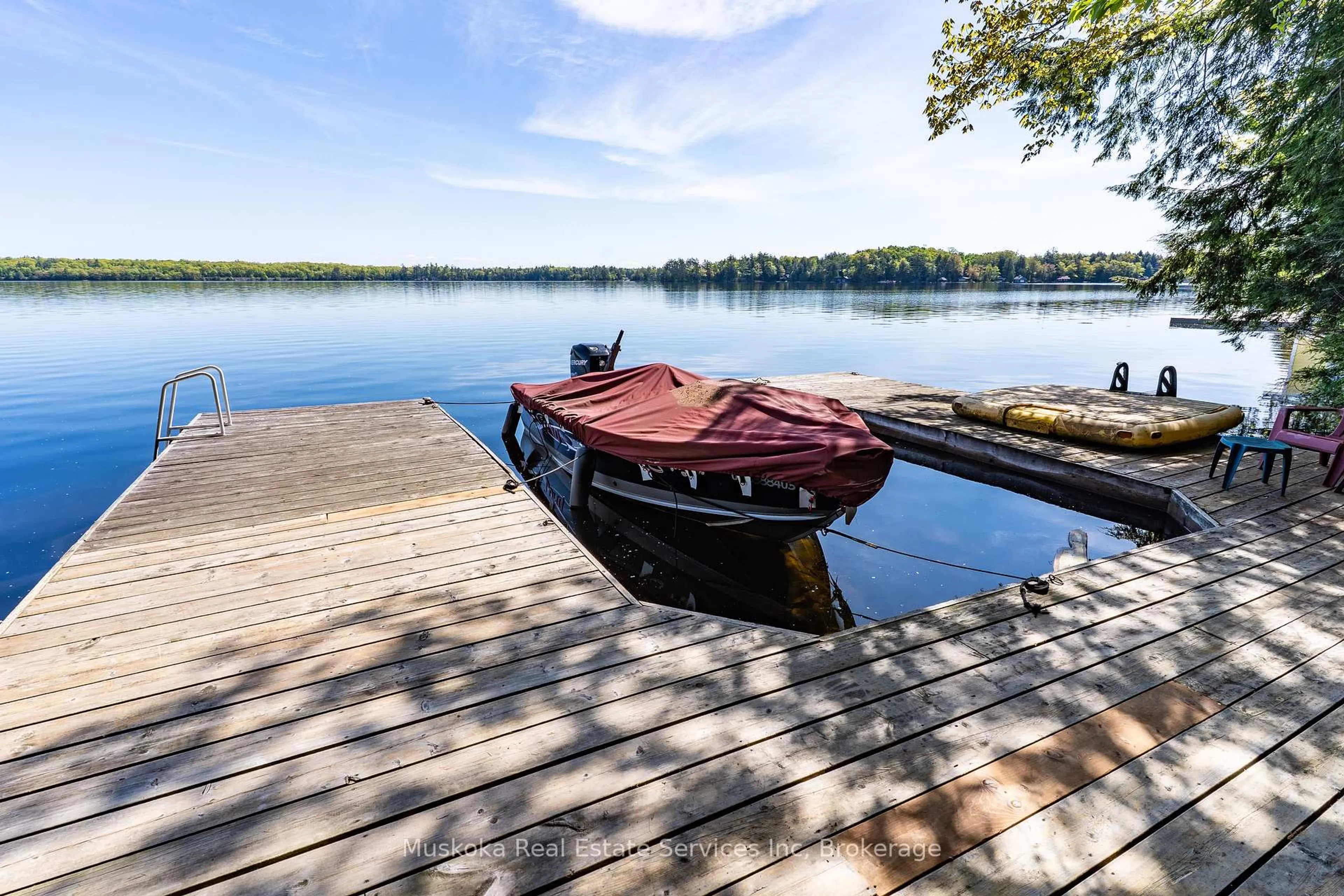 Patio, water/lake/river/ocean view for 2920 Frank Miller Memorial hwy 169 Rte, Muskoka Lakes Ontario P1P 1R2