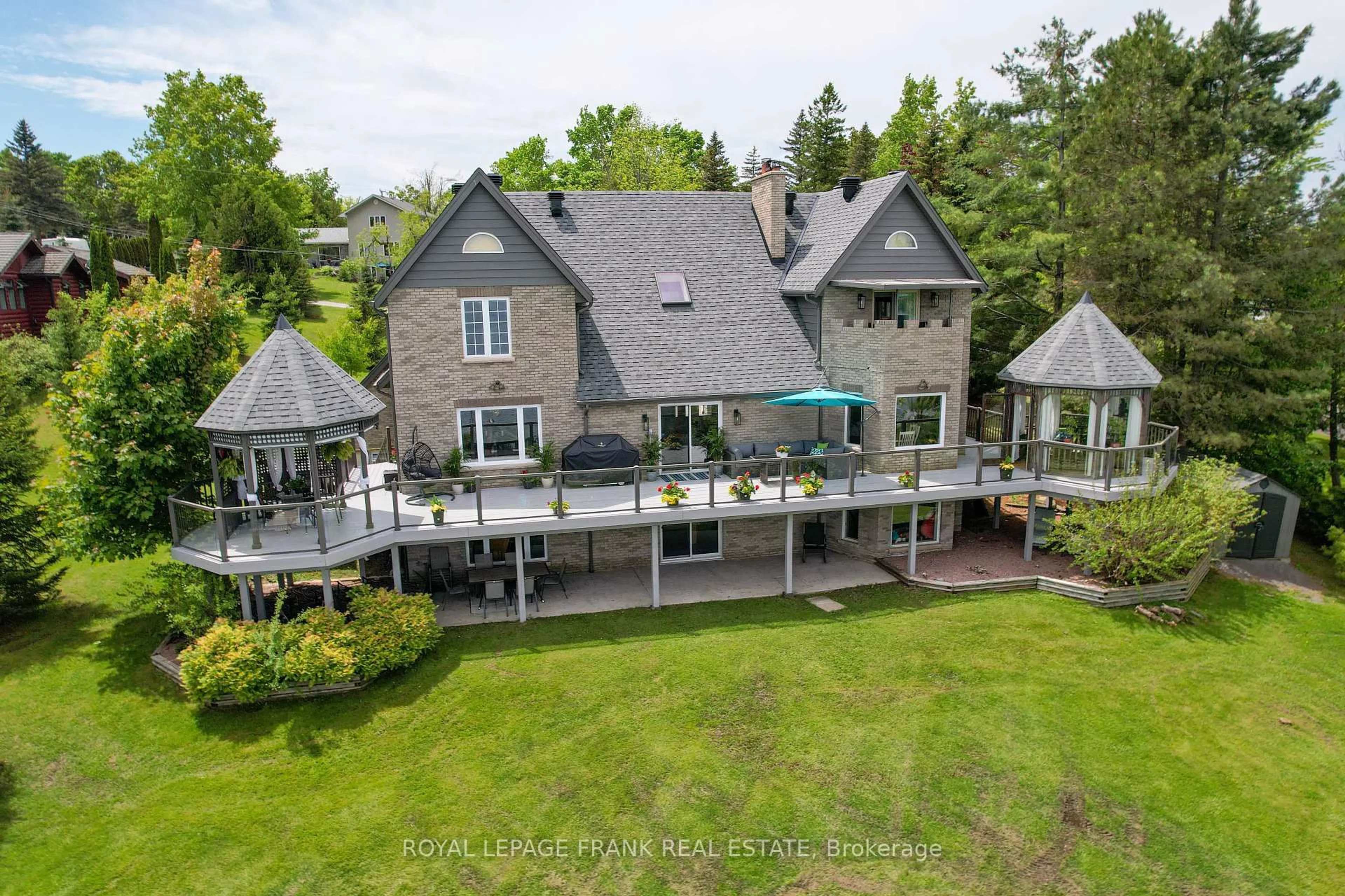 A pic from outside/outdoor area/front of a property/back of a property/a pic from drone, water/lake/river/ocean view for 645 Fire Route 1 N/A, Selwyn Ontario K9J 6X3