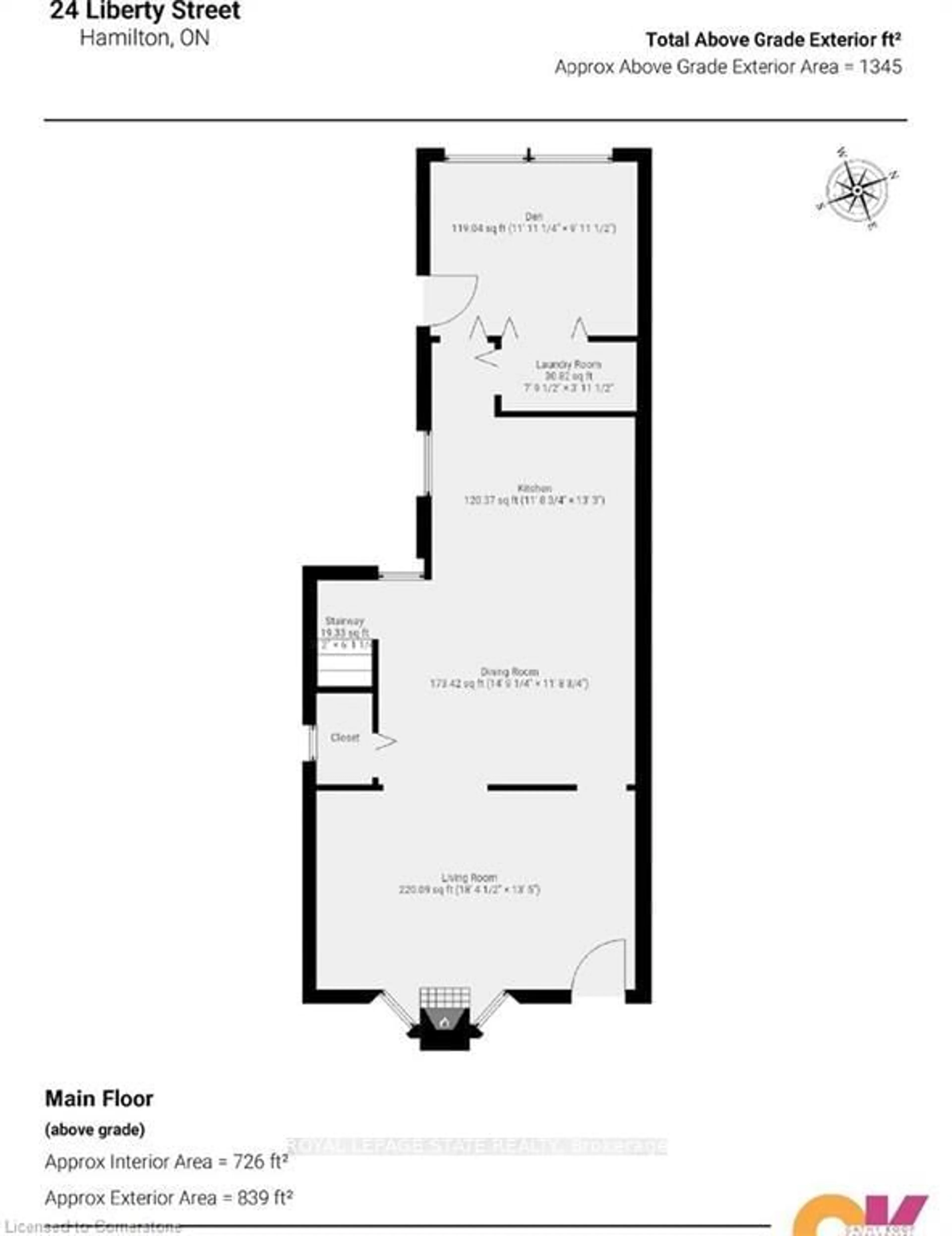Floor plan for 24 Liberty St, Hamilton Ontario L8N 2N6