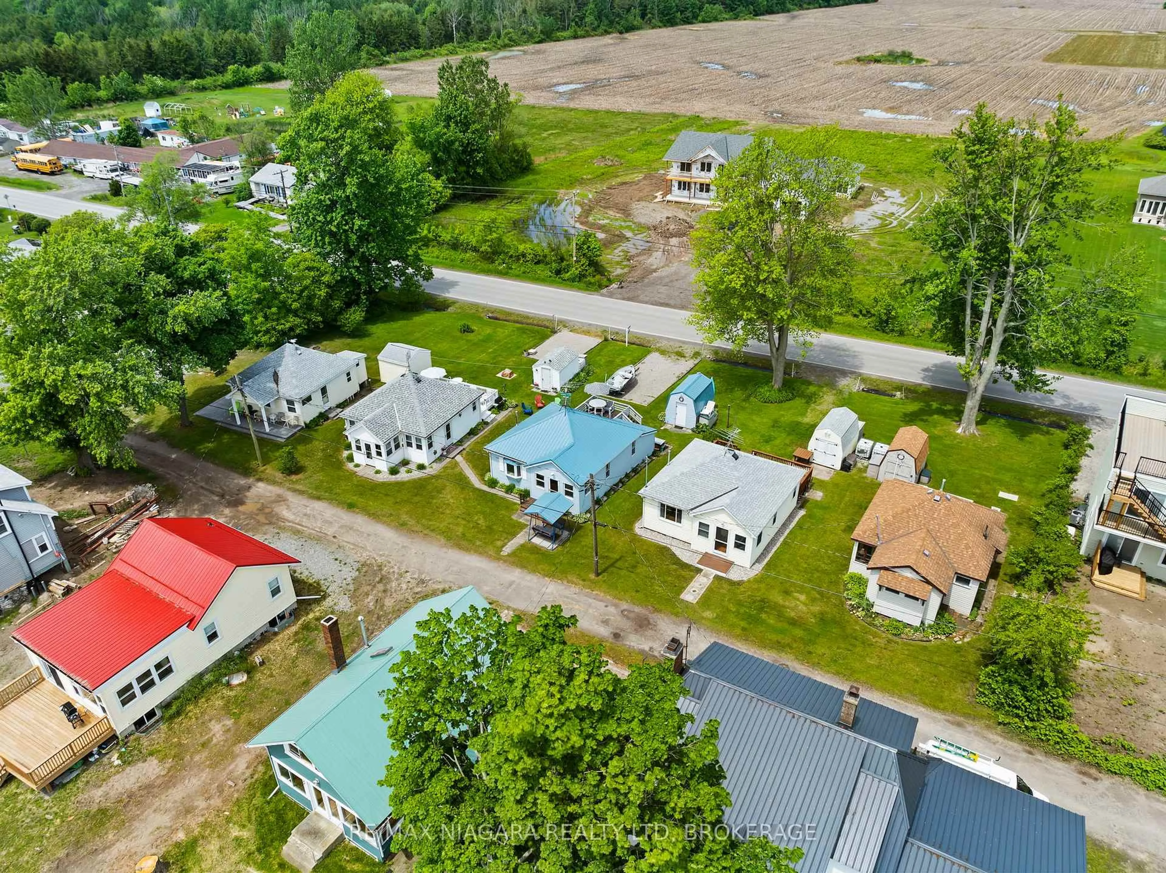 A pic from outside/outdoor area/front of a property/back of a property/a pic from drone, street for 12807-12815 LAKESHORE Rd, Wainfleet Ontario L0S 1V0