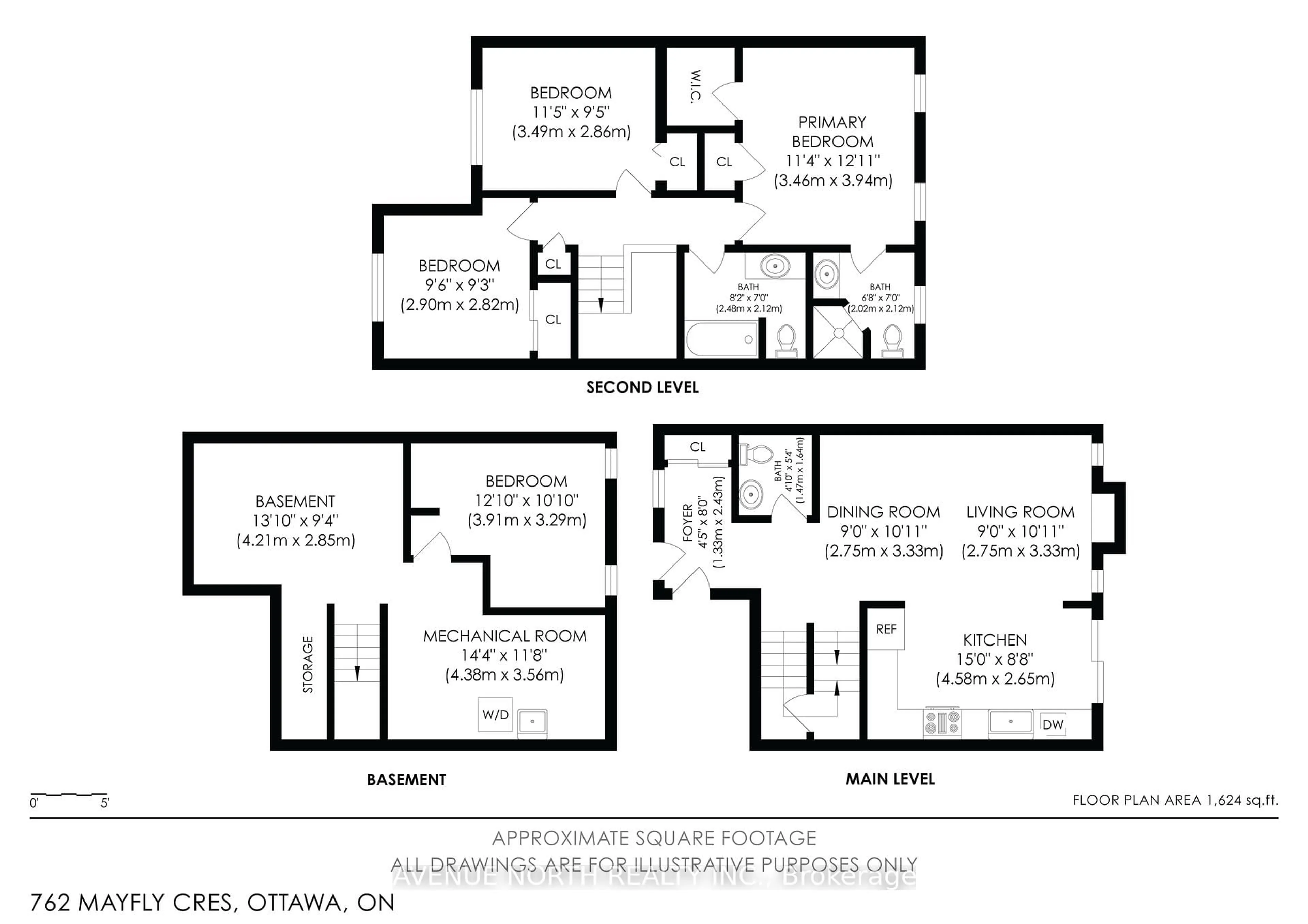 Floor plan for 762 Mayfly Cres, Ottawa Ontario K2J 0T3