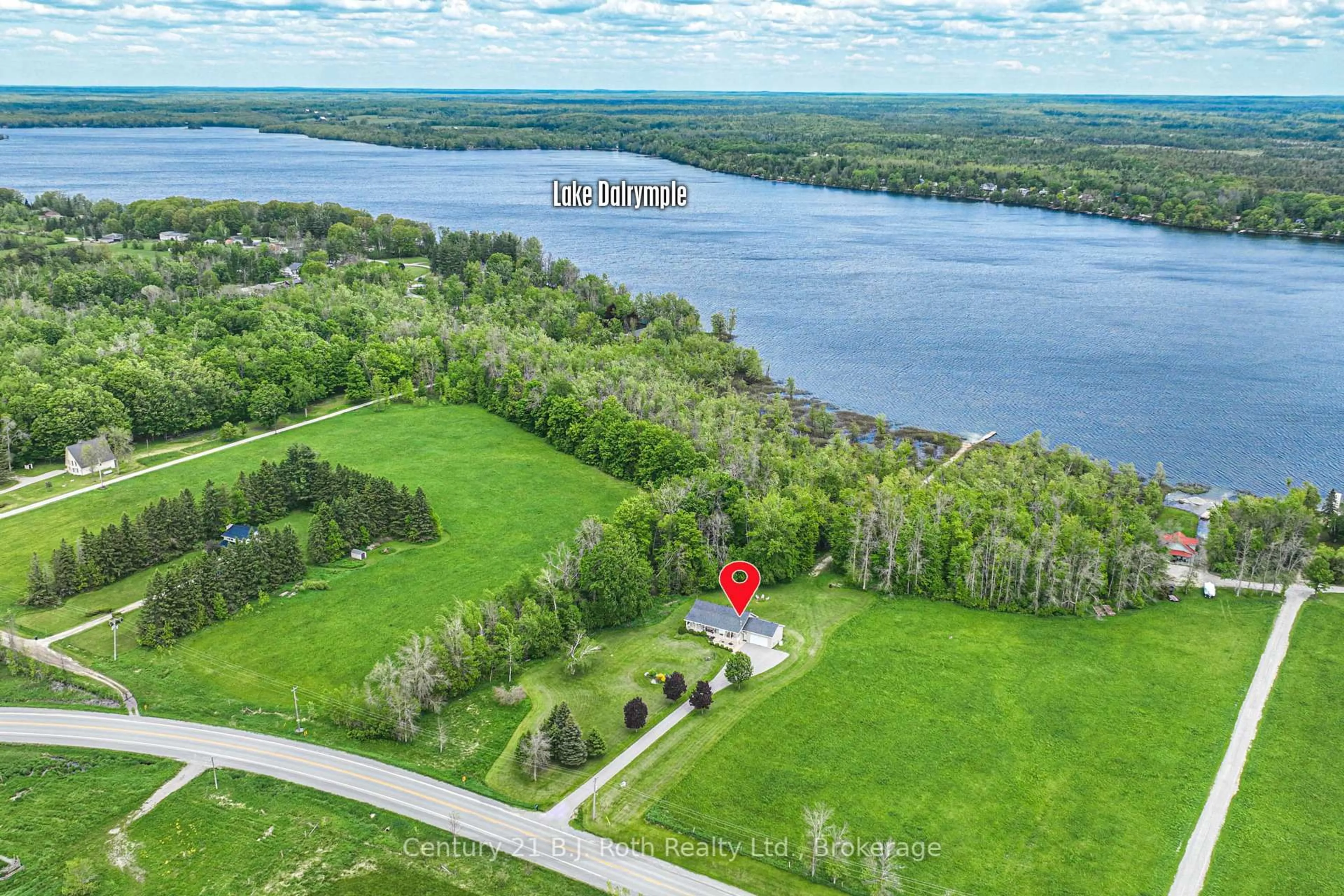 A pic from outside/outdoor area/front of a property/back of a property/a pic from drone, water/lake/river/ocean view for 3516 Kirkfield Rd, Kawartha Lakes Ontario L0K 1W0