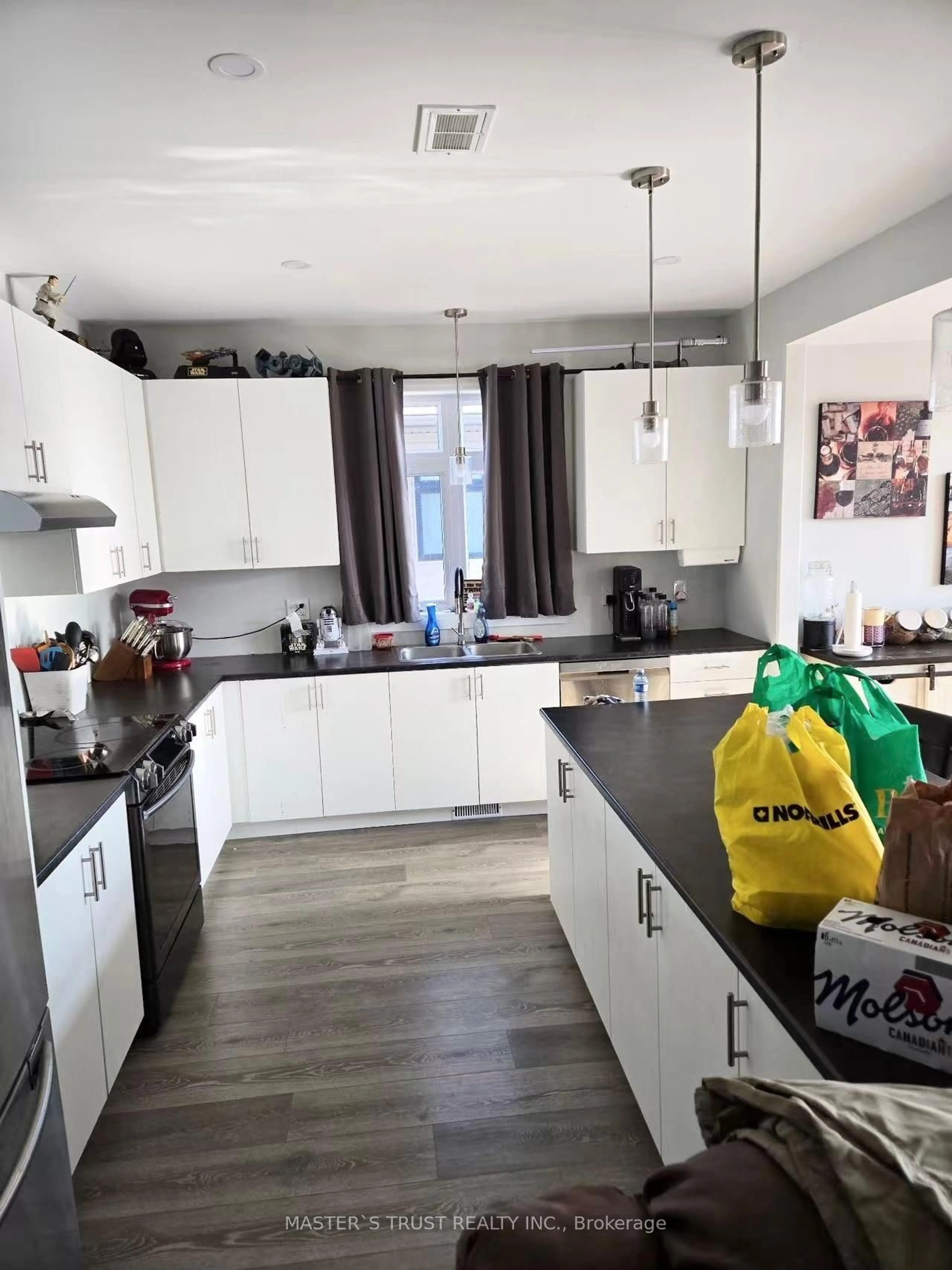 Open concept kitchen, wood/laminate floor for 13 Lillys Crt, Cramahe Ontario K0K 1S0