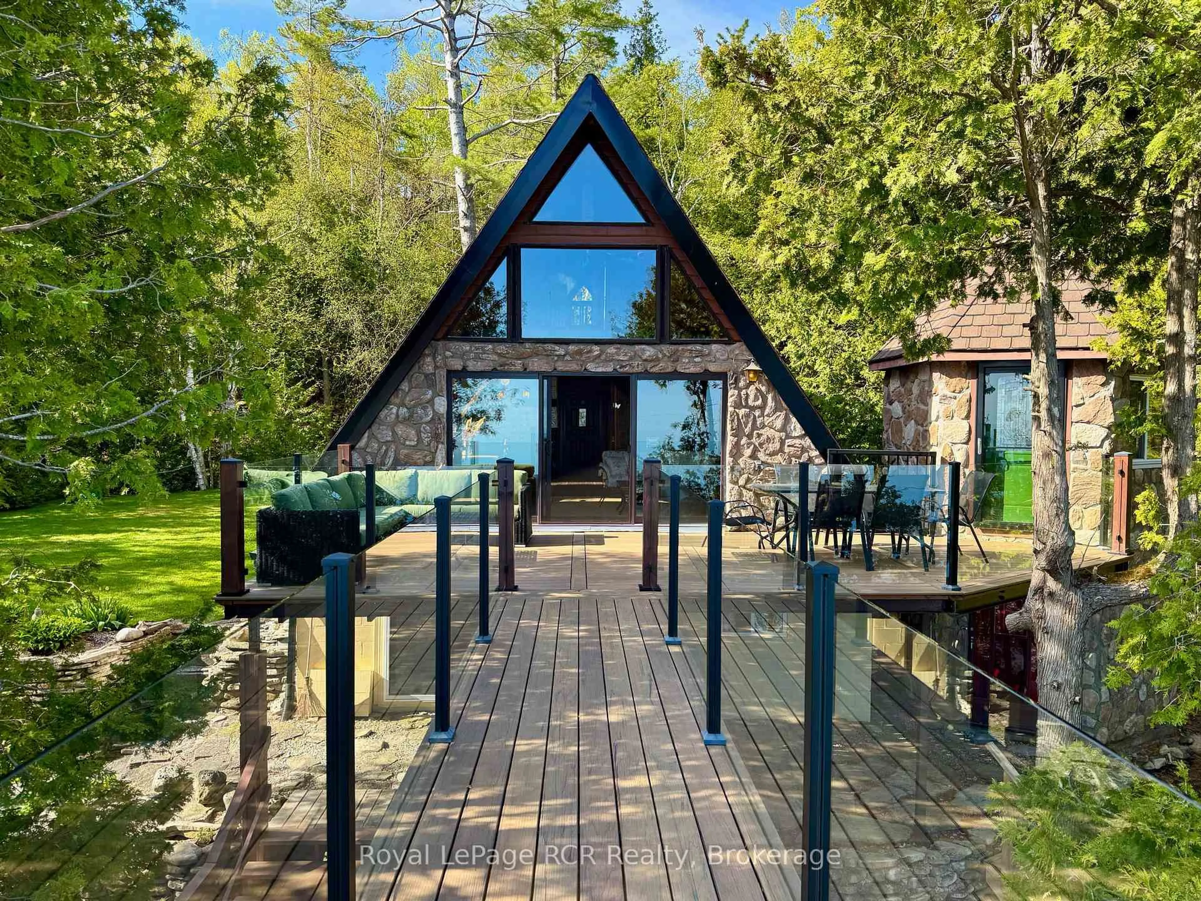 Patio, mountain view for 30 Cape Chin N Shore Rd, Northern Bruce Peninsula Ontario N0H 1W0