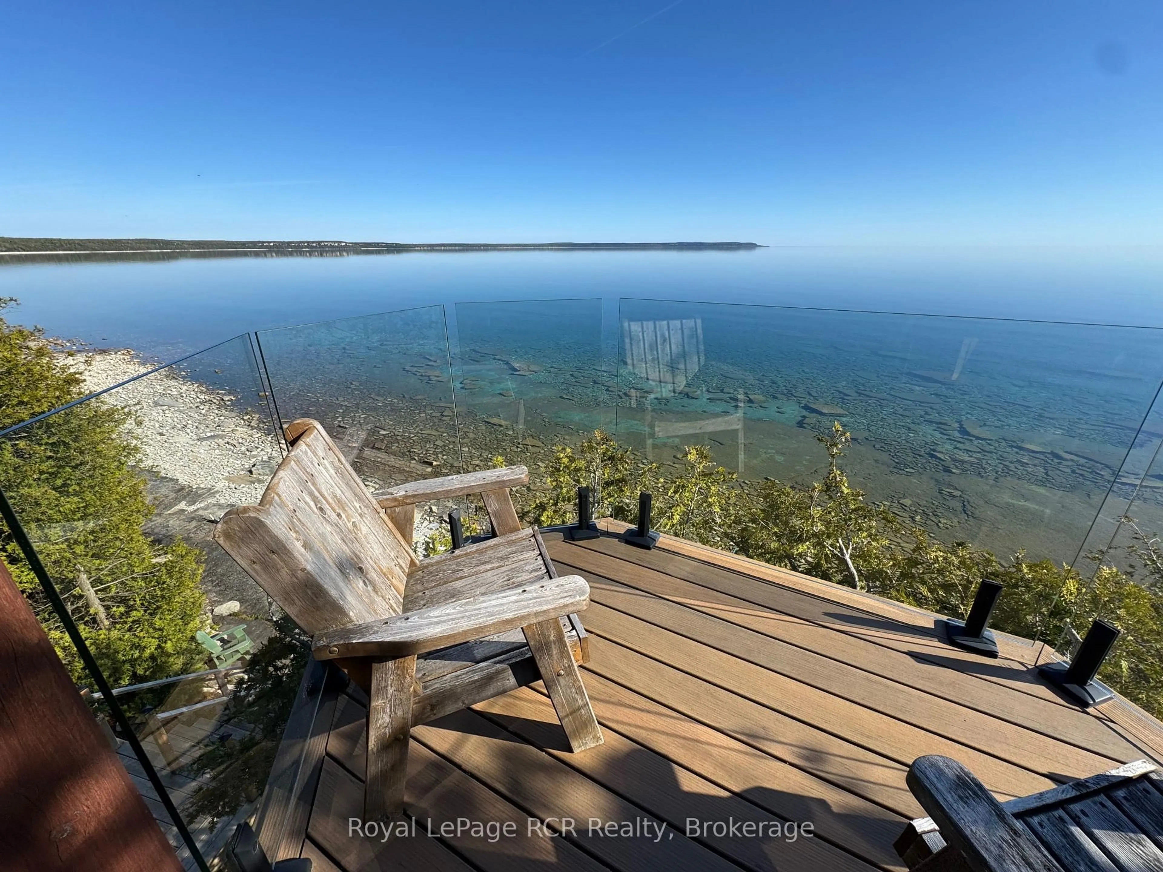 A pic from outside/outdoor area/front of a property/back of a property/a pic from drone, water/lake/river/ocean view for 30 Cape Chin N Shore Rd, Northern Bruce Peninsula Ontario N0H 1W0