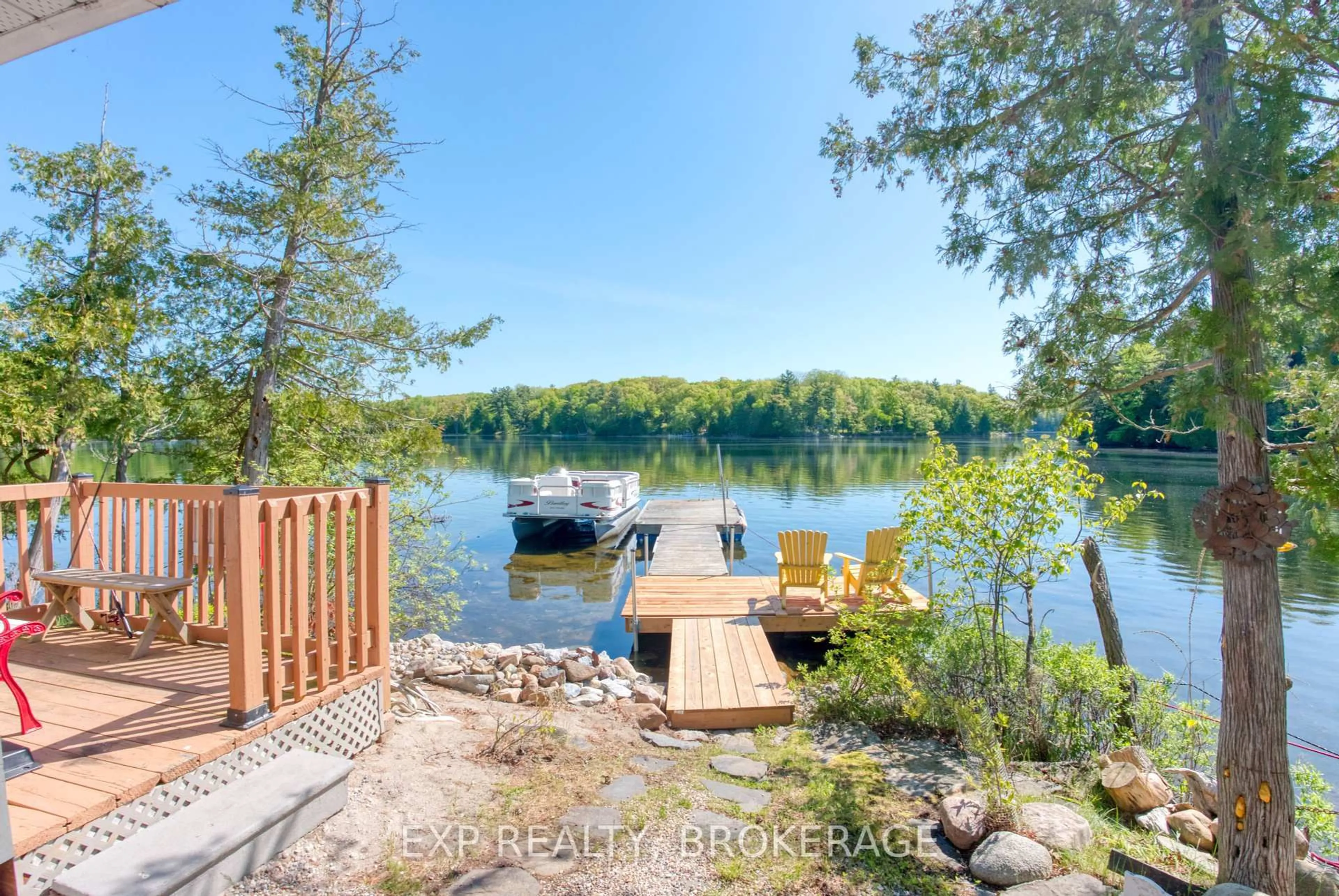 Patio, water/lake/river/ocean view for 832 Sharbot Lake N/A, Mountain Grove Ontario K0H 2E0