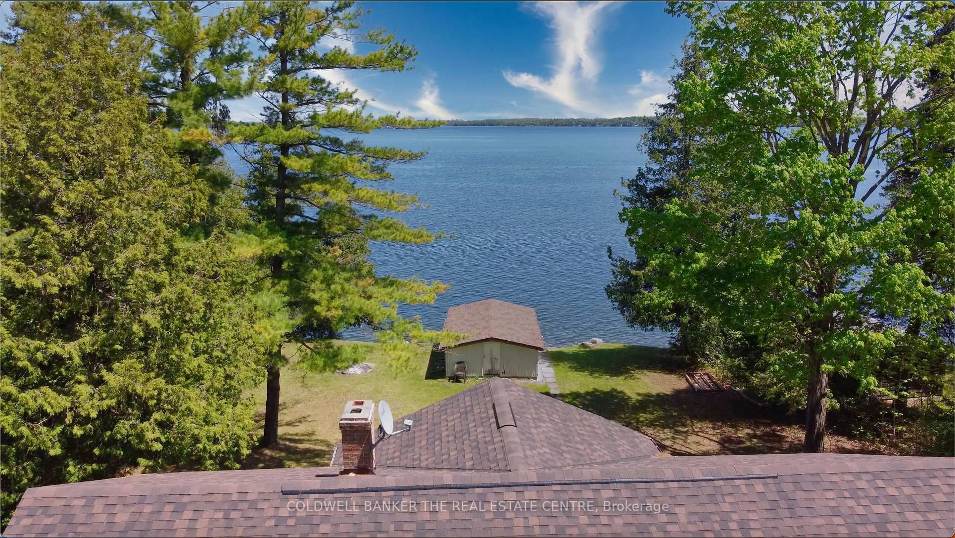 A pic from outside/outdoor area/front of a property/back of a property/a pic from drone, water/lake/river/ocean view for 17 Ebony St, Kawartha Lakes Ontario K0M 2B0