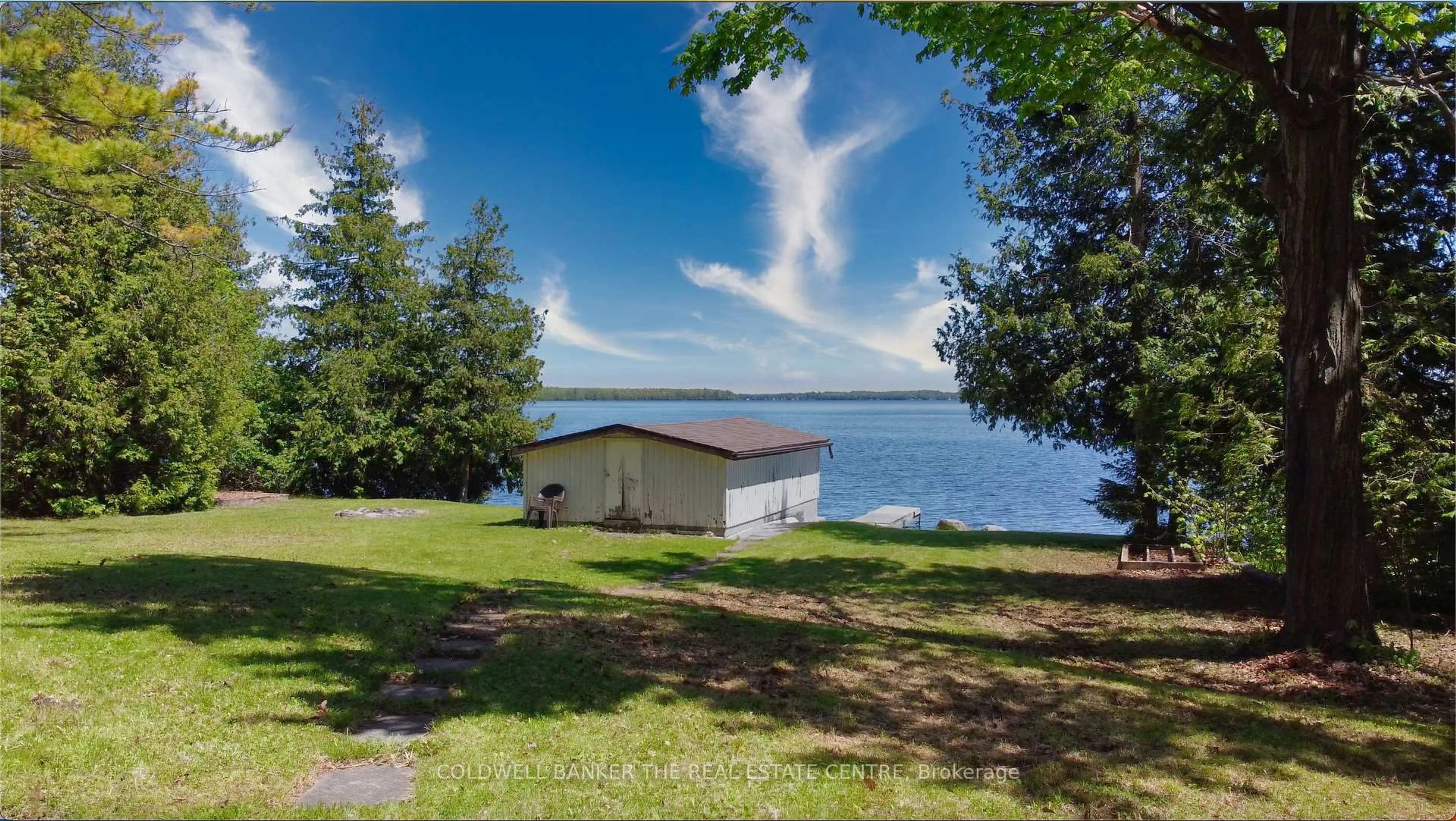 A pic from outside/outdoor area/front of a property/back of a property/a pic from drone, water/lake/river/ocean view for 17 Ebony St, Kawartha Lakes Ontario K0M 2B0