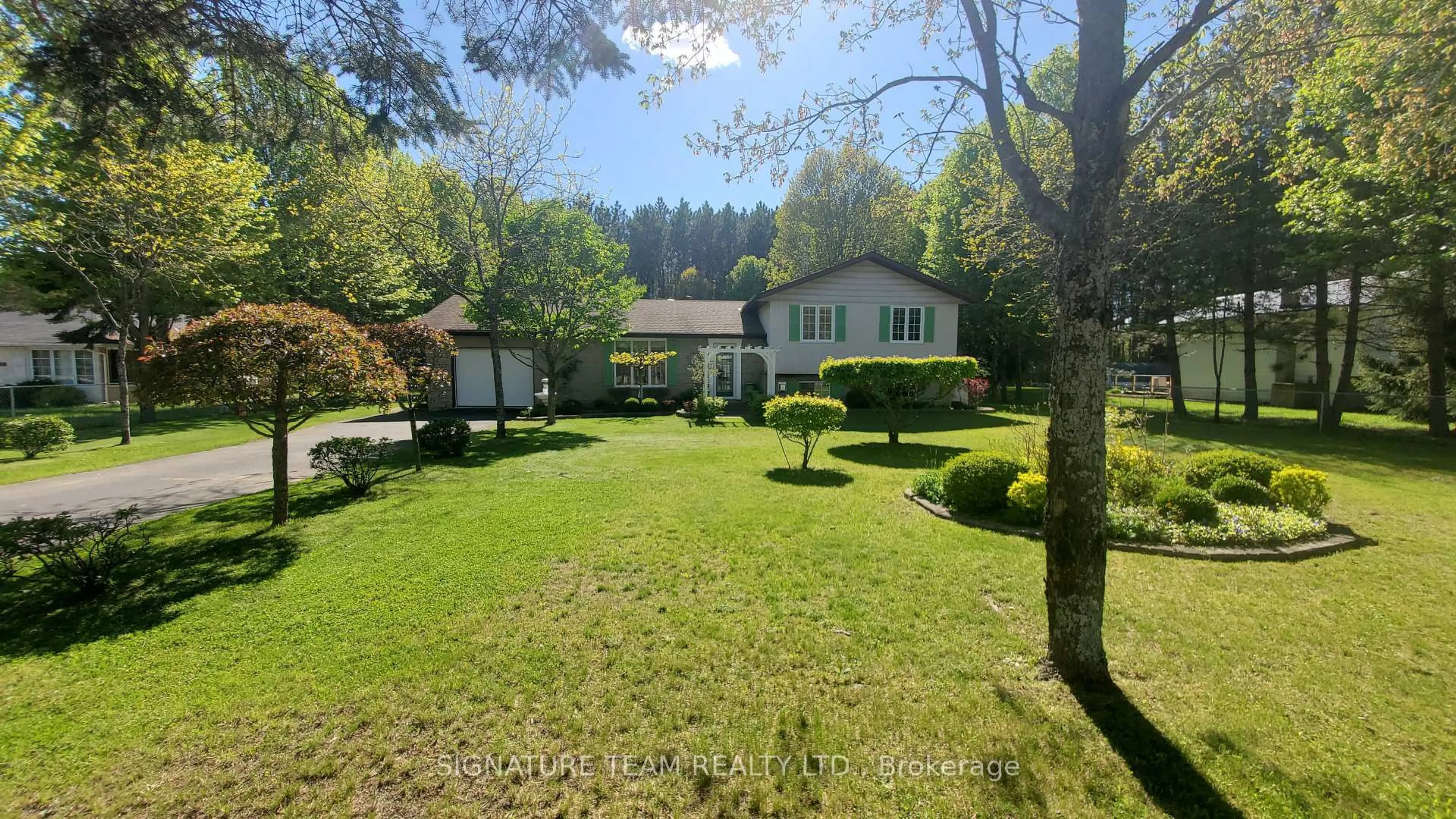 A pic from outside/outdoor area/front of a property/back of a property/a pic from drone, forest/trees view for 2375 Simpson Pit Rd, Round Lake Centre Ontario K0J 2J0