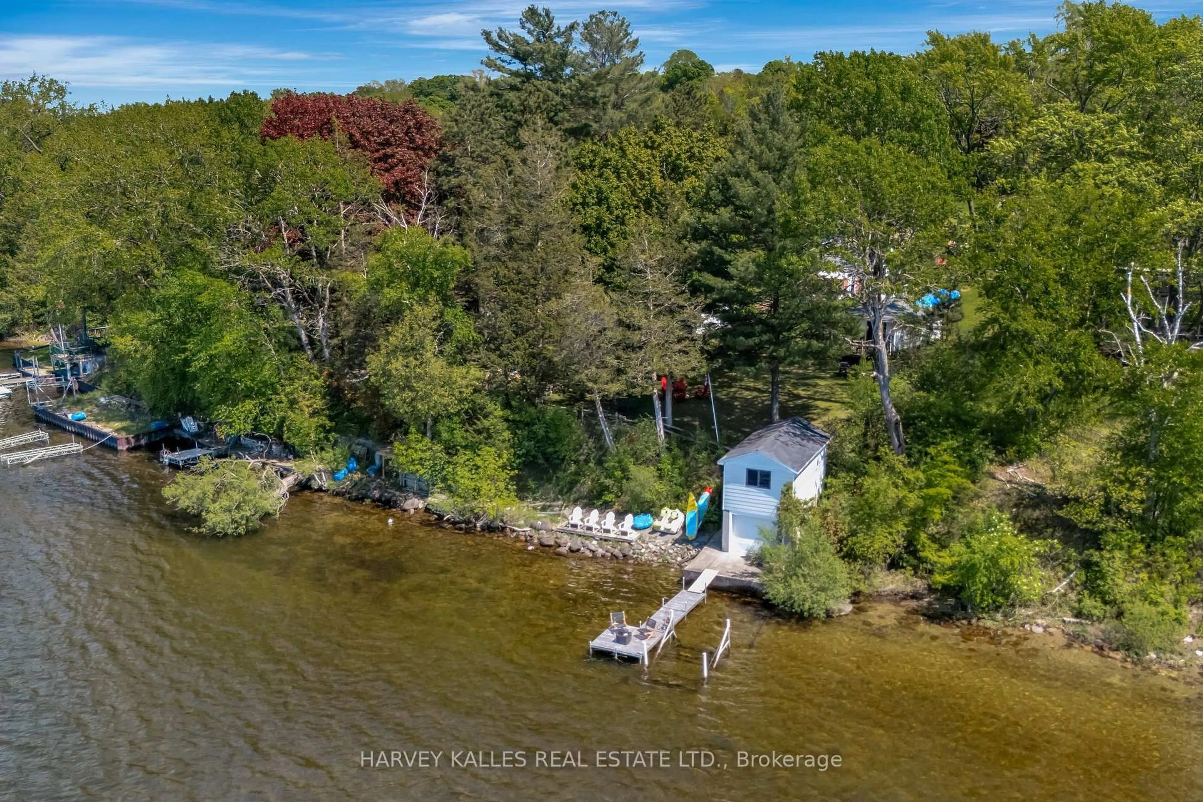 A pic from outside/outdoor area/front of a property/back of a property/a pic from drone, water/lake/river/ocean view for 101 Treasure Cove Lane, Prince Edward County Ontario K0K 2T0