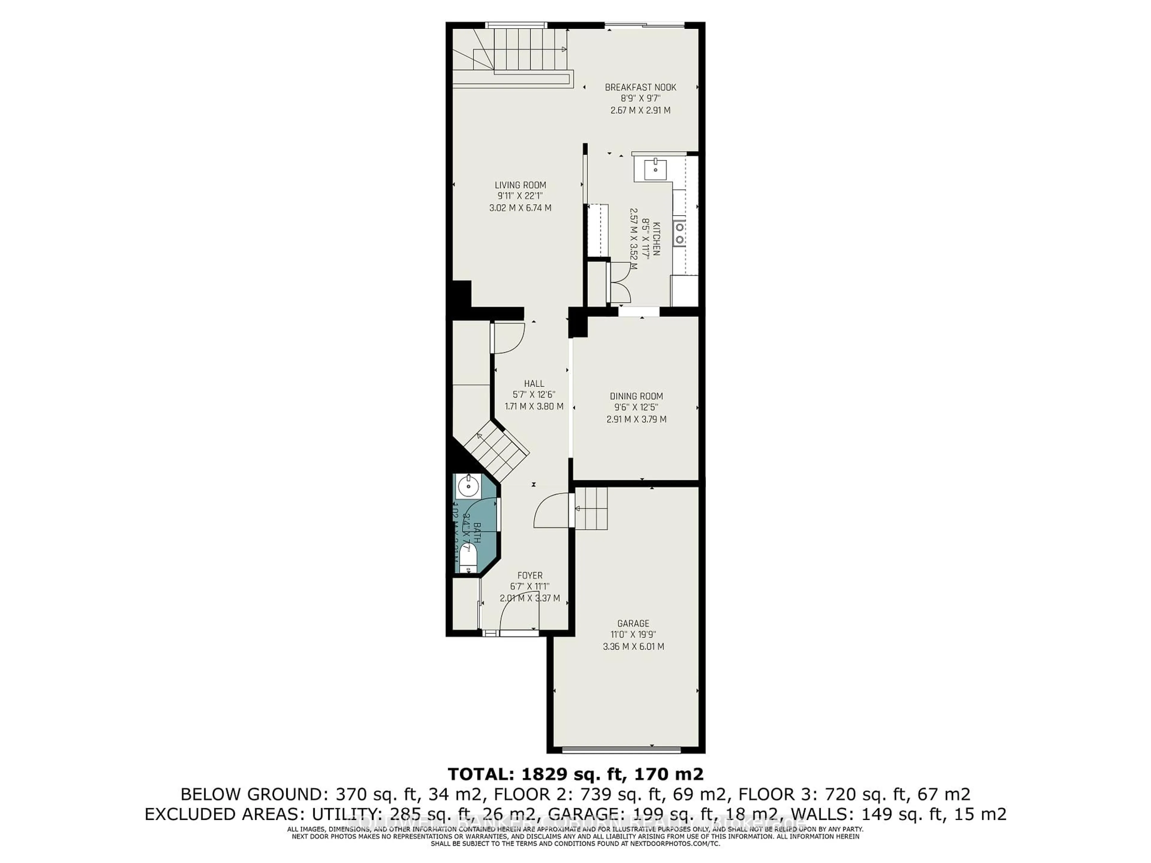 Floor plan for 52 Blackdome Cres, Ottawa Ontario K2T 1A9