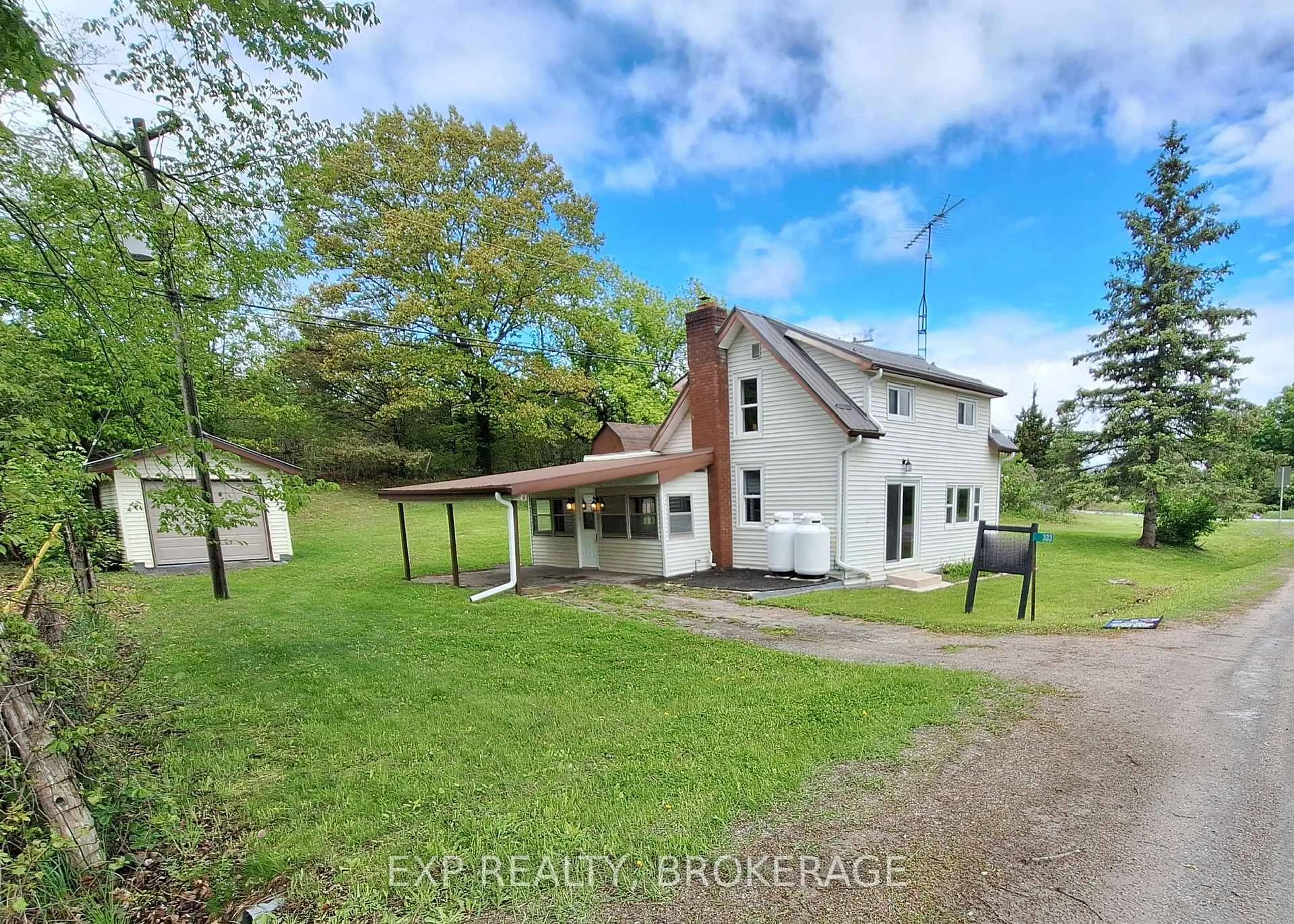 A pic from outside/outdoor area/front of a property/back of a property/a pic from drone, water/lake/river/ocean view for 333 BURRIDGE Rd, Godfrey Ontario K0H 1T0