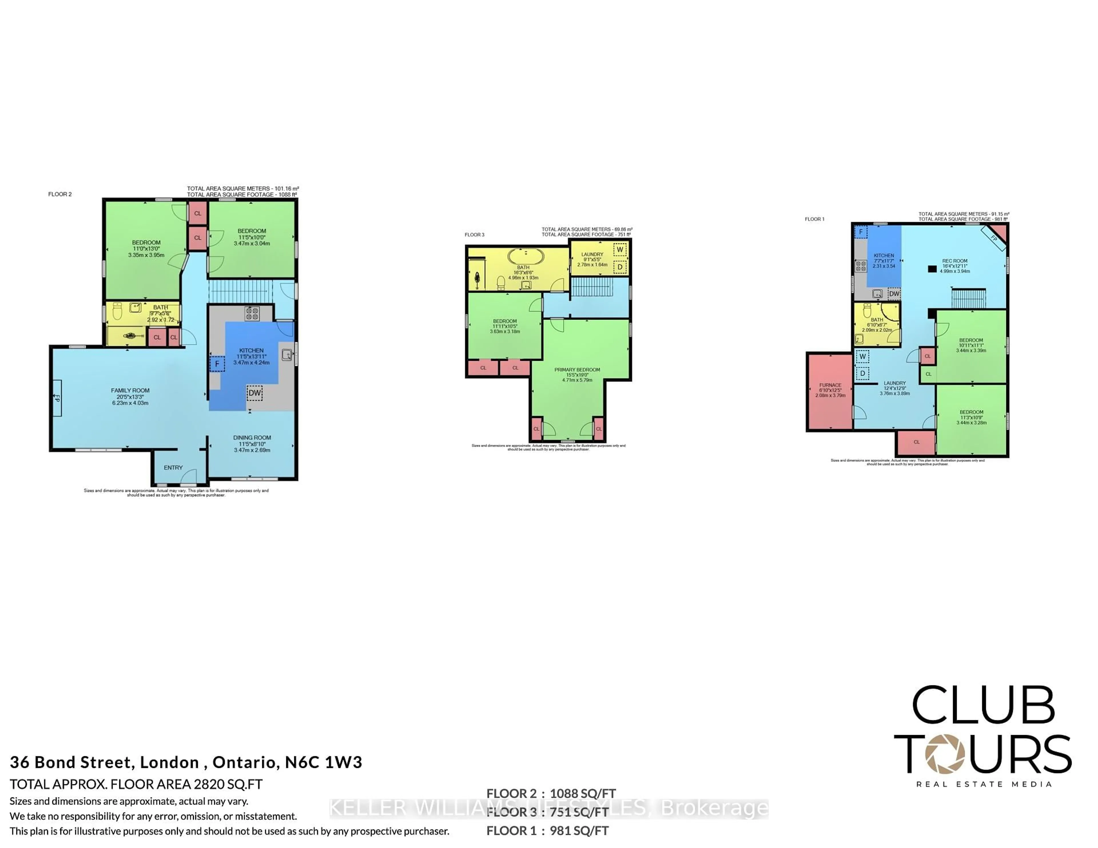Floor plan for 36 Bond St, London South Ontario N6C 1W3