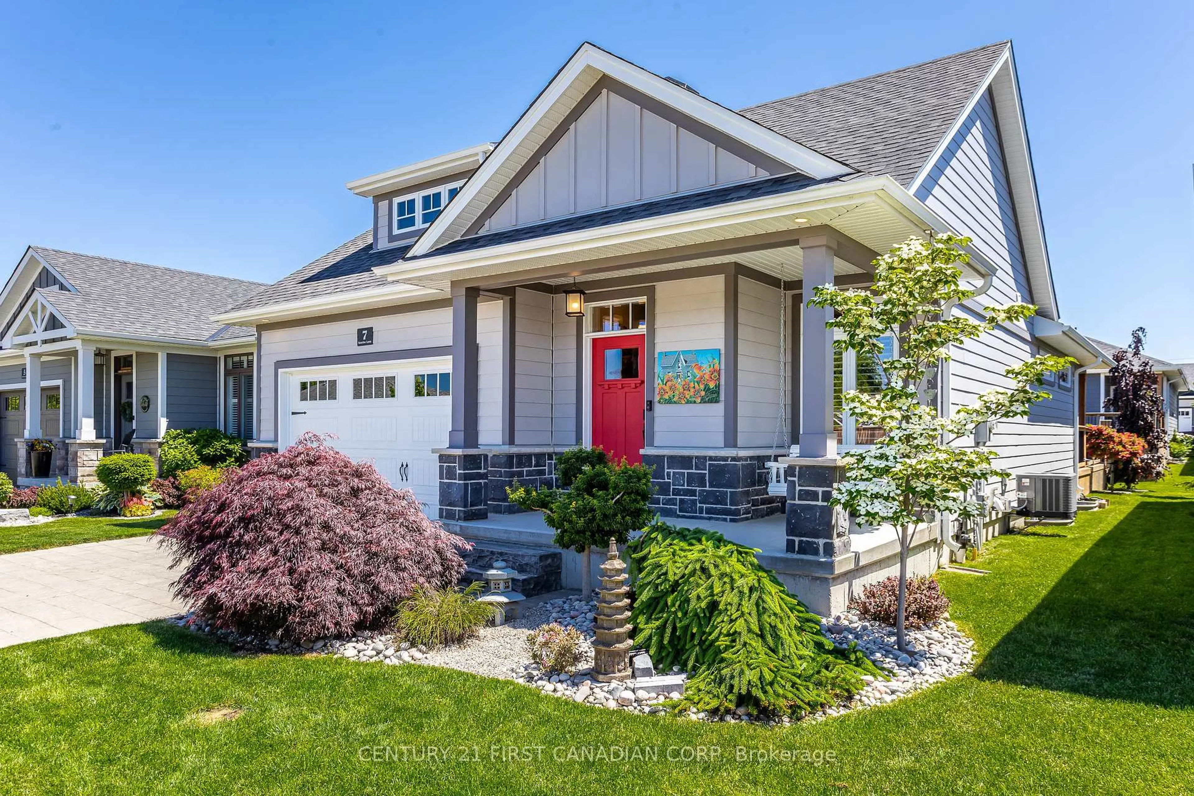 Home with vinyl exterior material, street for 7 Sunrise Lane, Lambton Shores Ontario N0M 1T0