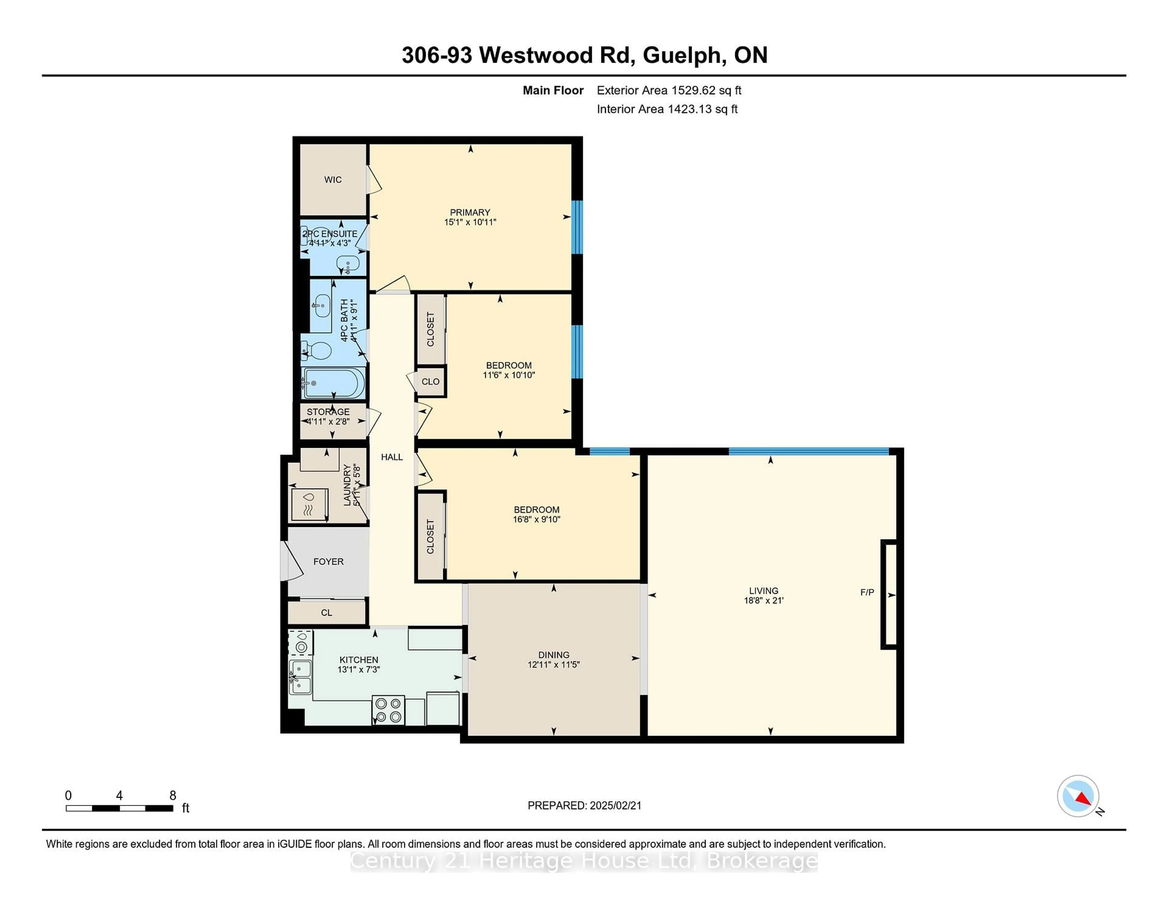 Floor plan for 93 Westwood Rd #306, Guelph Ontario N1H 7J6