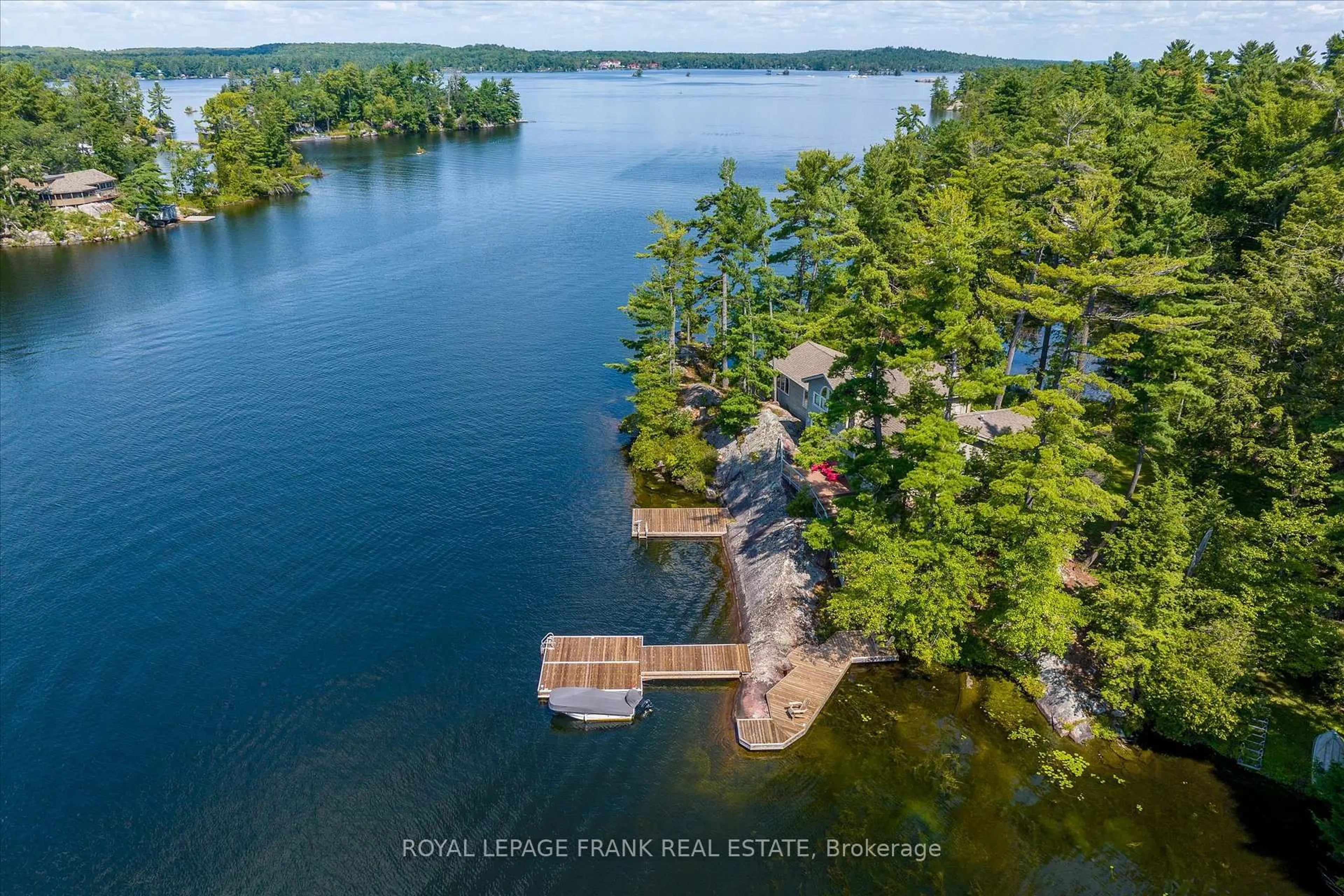 A pic from outside/outdoor area/front of a property/back of a property/a pic from drone, water/lake/river/ocean view for 484 Juniper Island N/A, Douro-Dummer Ontario K0L 2C0