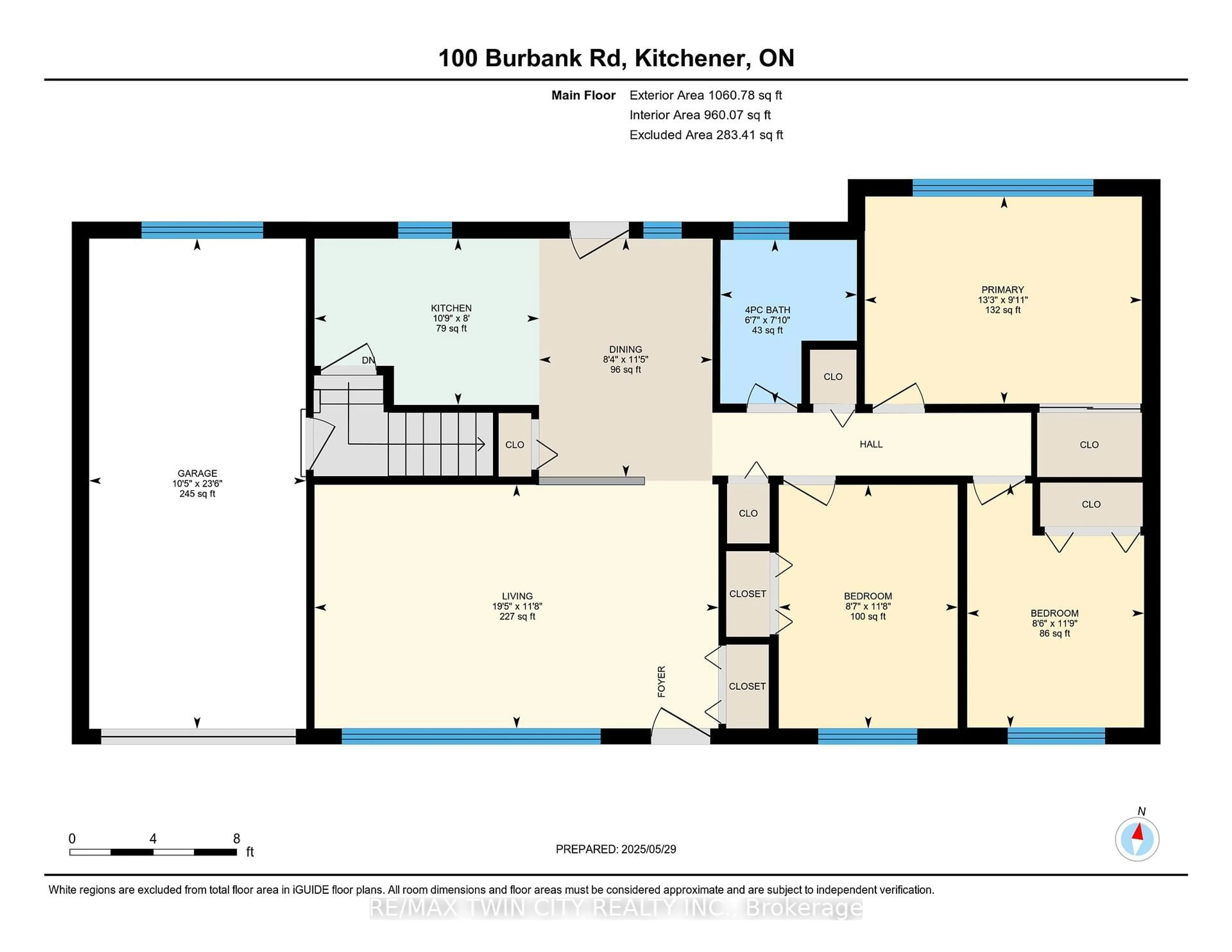 Floor plan for 100 BURBANK Rd, Kitchener Ontario N2B 1E2