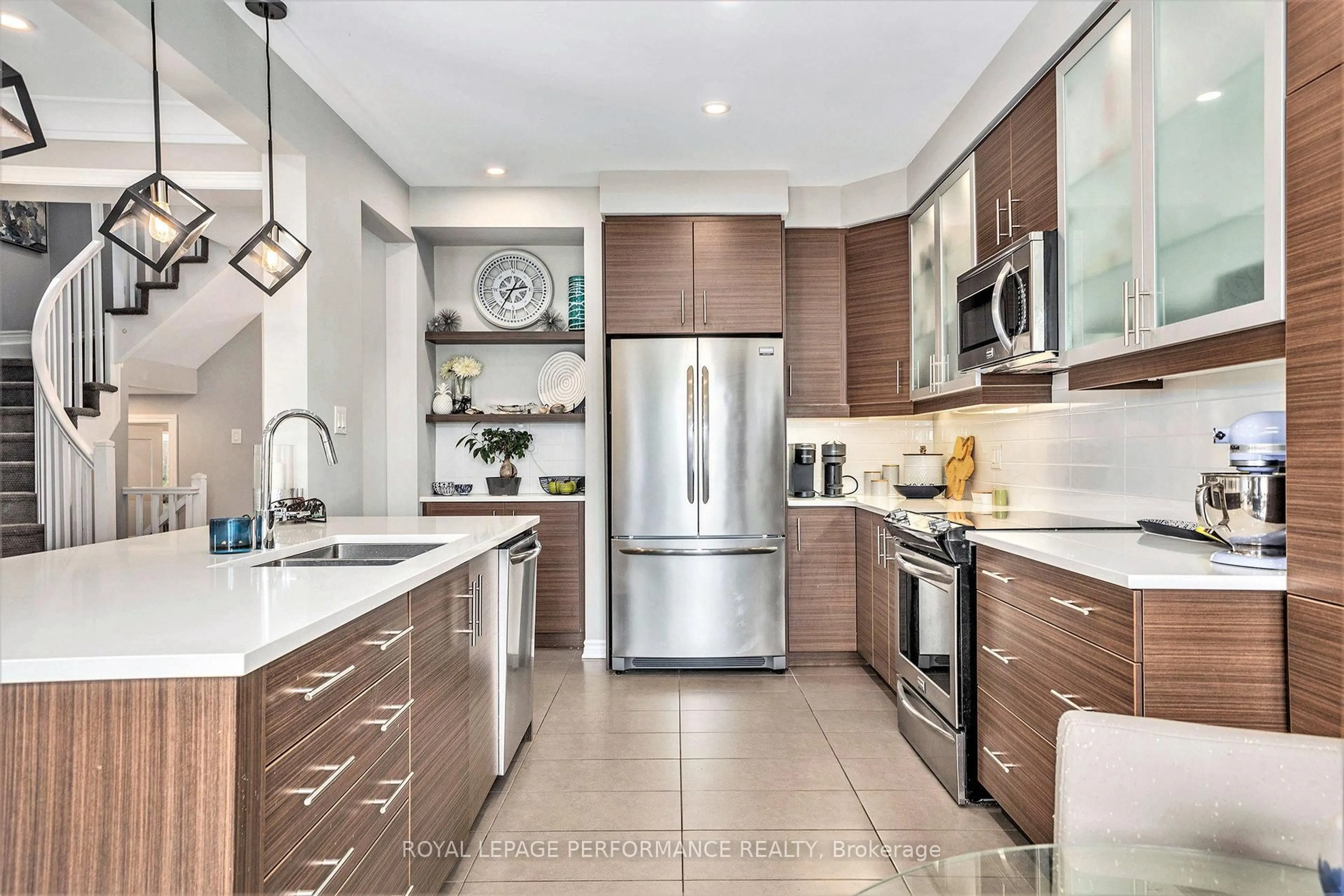 Contemporary kitchen, ceramic/tile floor for 106 Sweetvalley Dr, Ottawa Ontario K4A 1A4