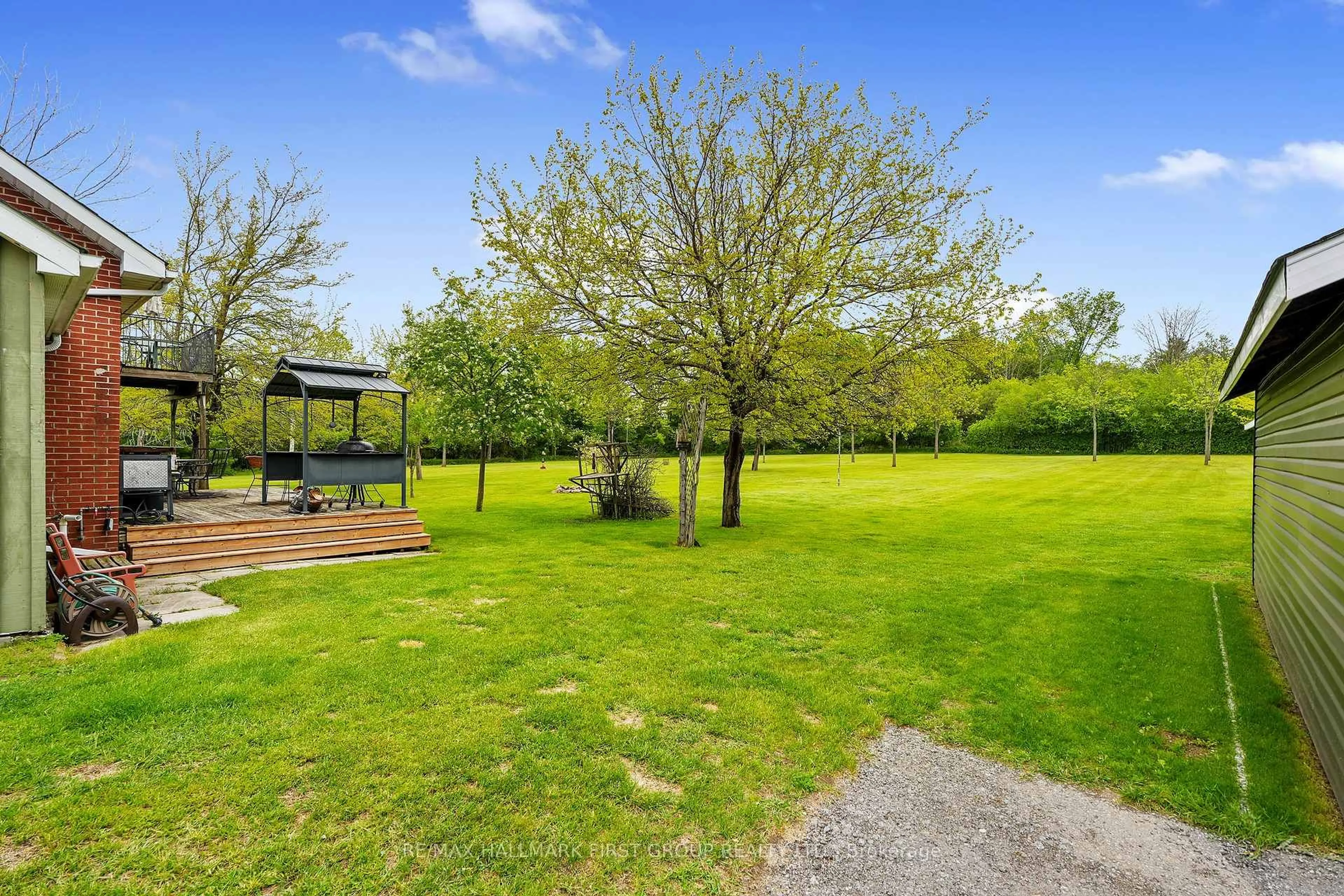 A pic from outside/outdoor area/front of a property/back of a property/a pic from drone, forest/trees view for 2103 Cunningham Rd, Hamilton Township Ontario K9A 4J8