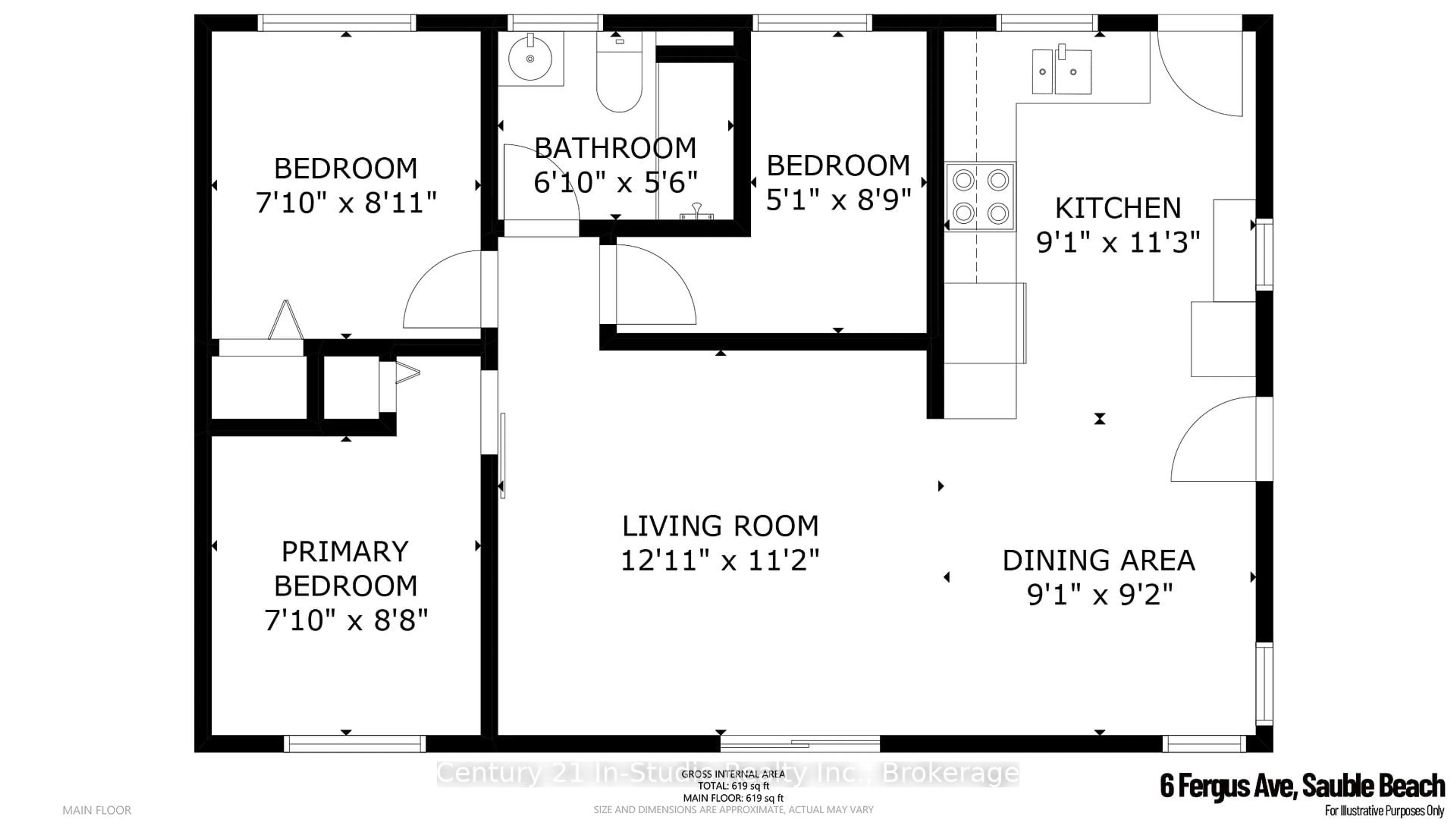 Floor plan for 6 Fergus Ave, South Bruce Peninsula Ontario N0H 2G0