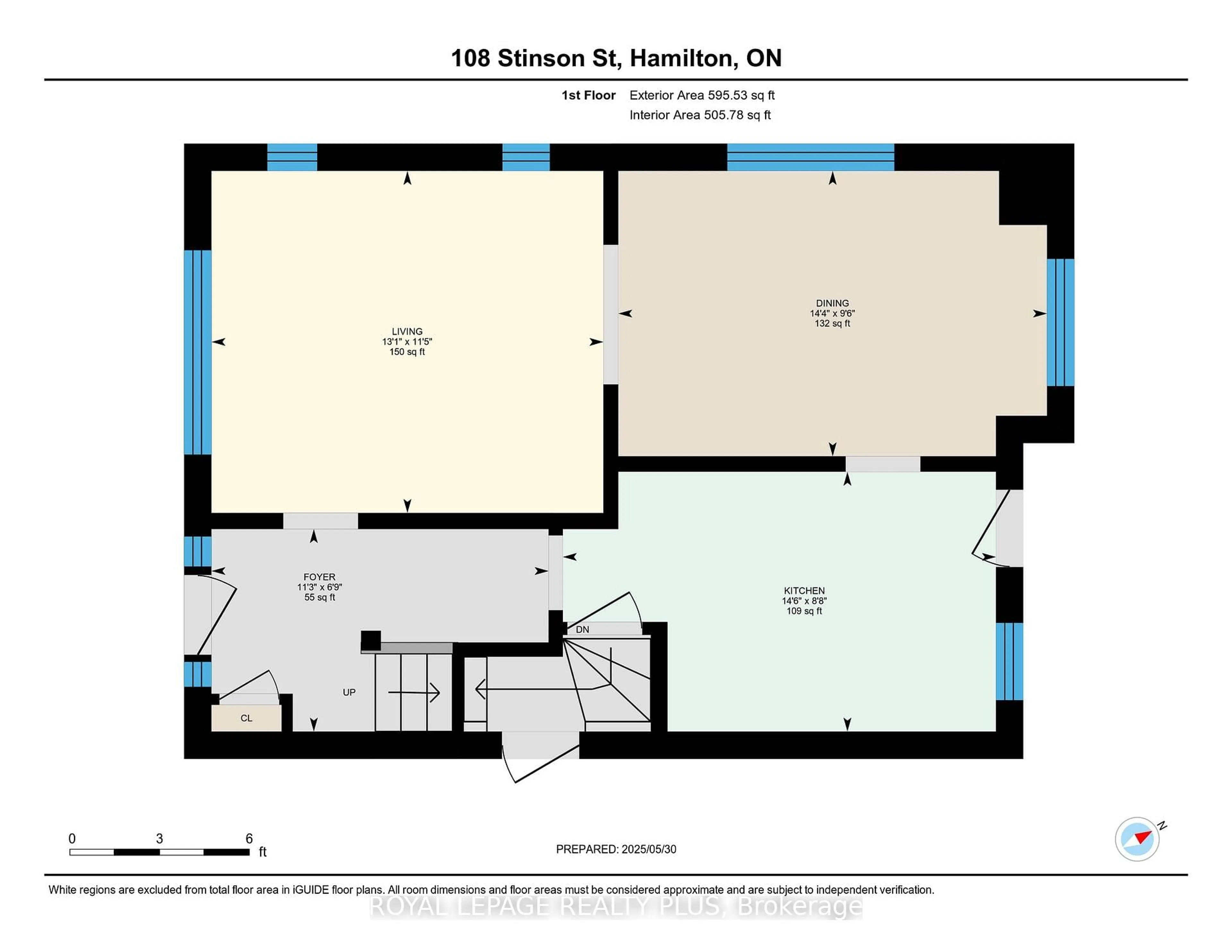 Floor plan for 108 Stinson St, Hamilton Ontario L8N 1S5