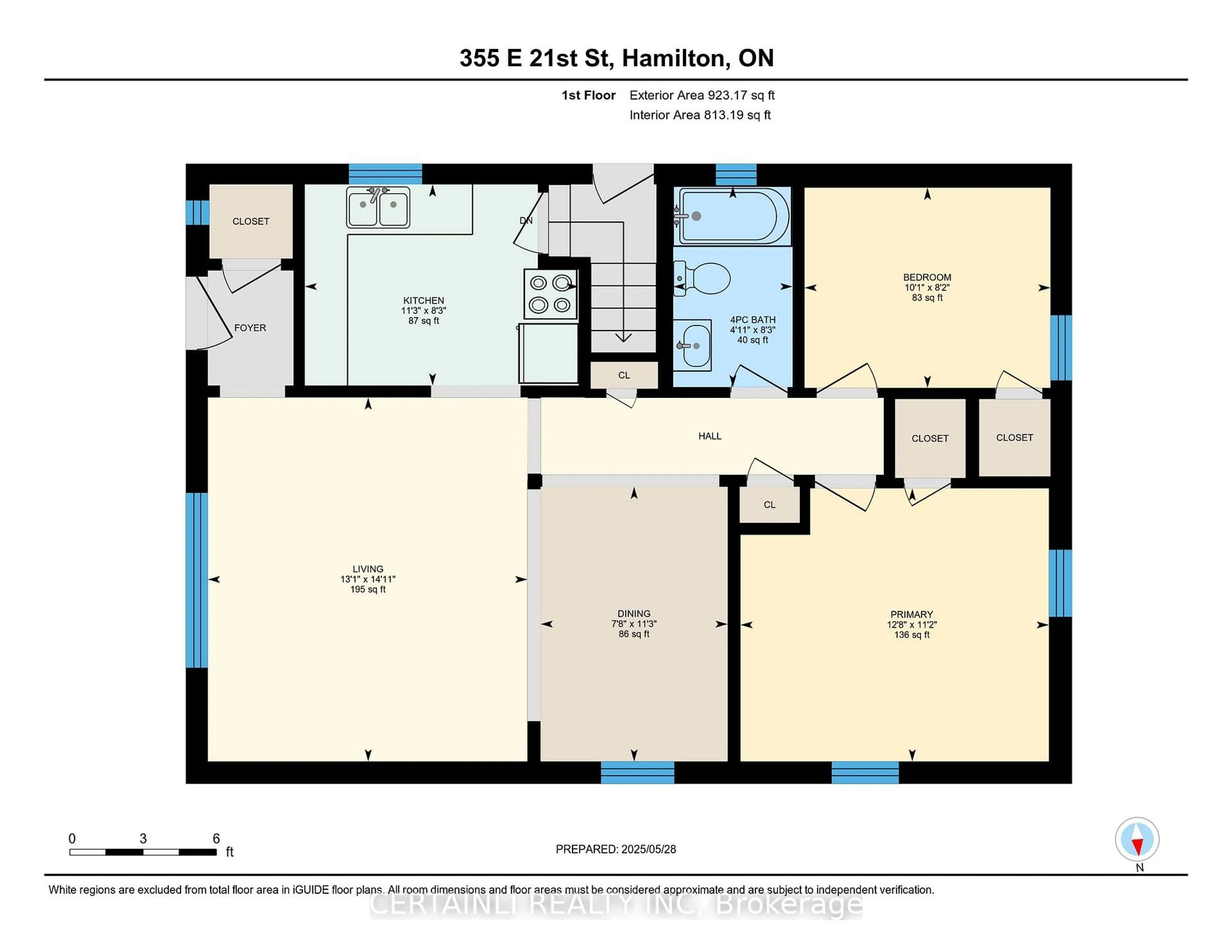 Floor plan for 355 East 21st St, Hamilton Ontario L8V 2V1