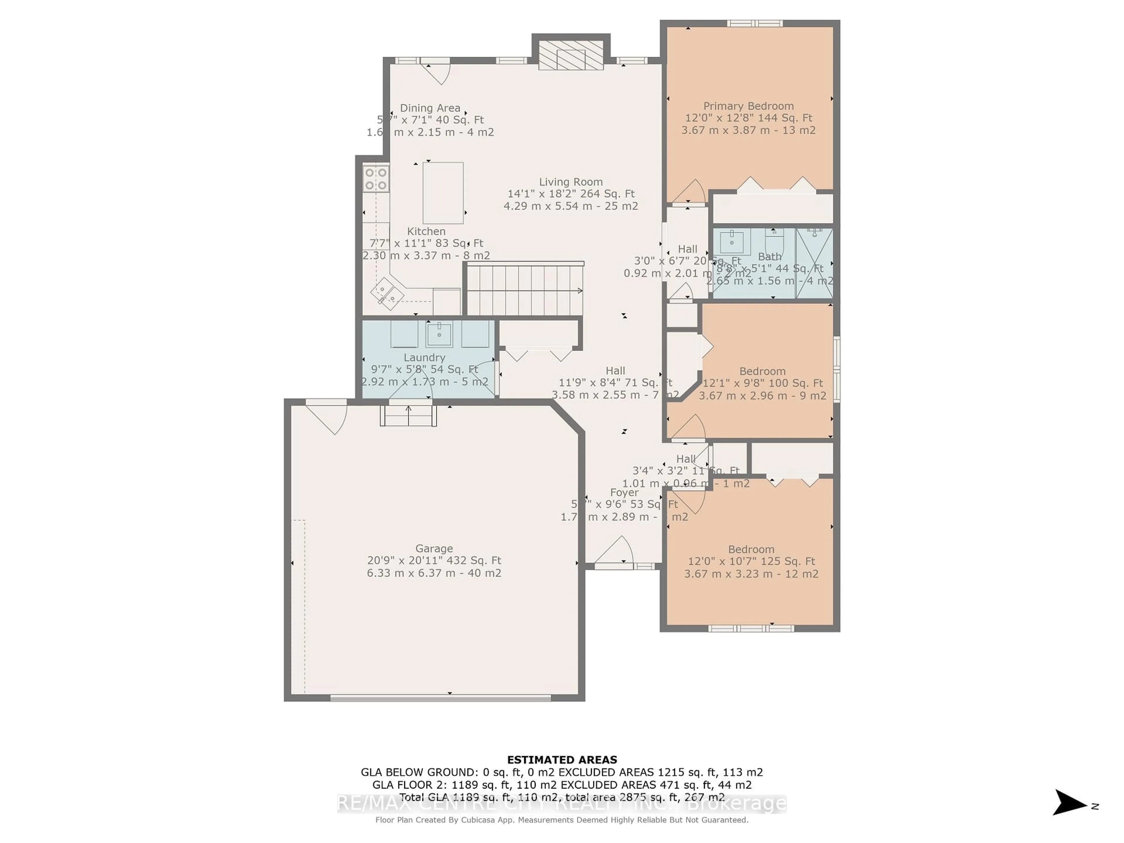 Floor plan for 20 STEEPLECHASE Crt, St. Thomas Ontario N5R 6H5
