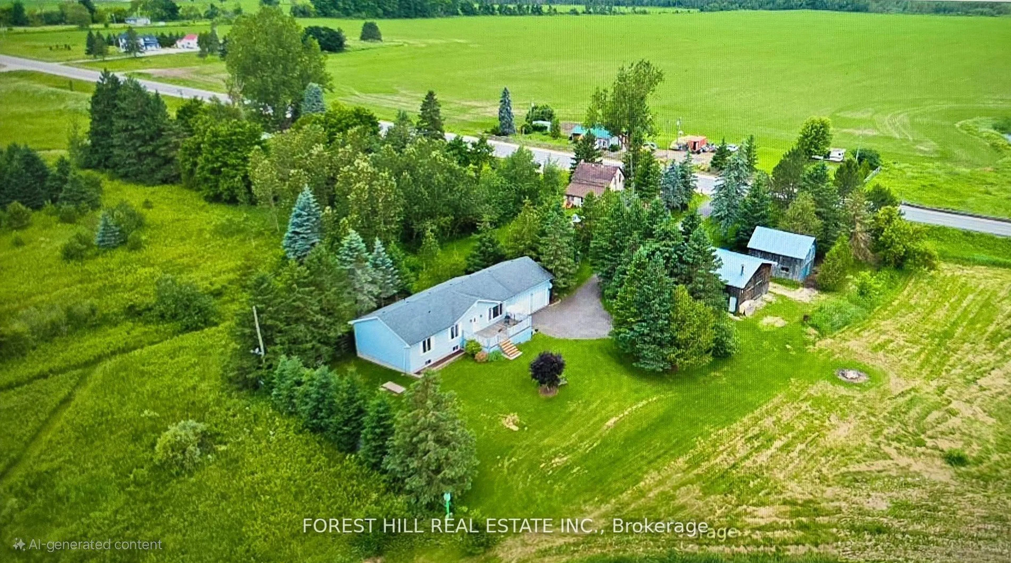 A pic from outside/outdoor area/front of a property/back of a property/a pic from drone, unknown for 502094 Highway 89 N/A, East Luther Grand Valley Ontario L9W 3W8