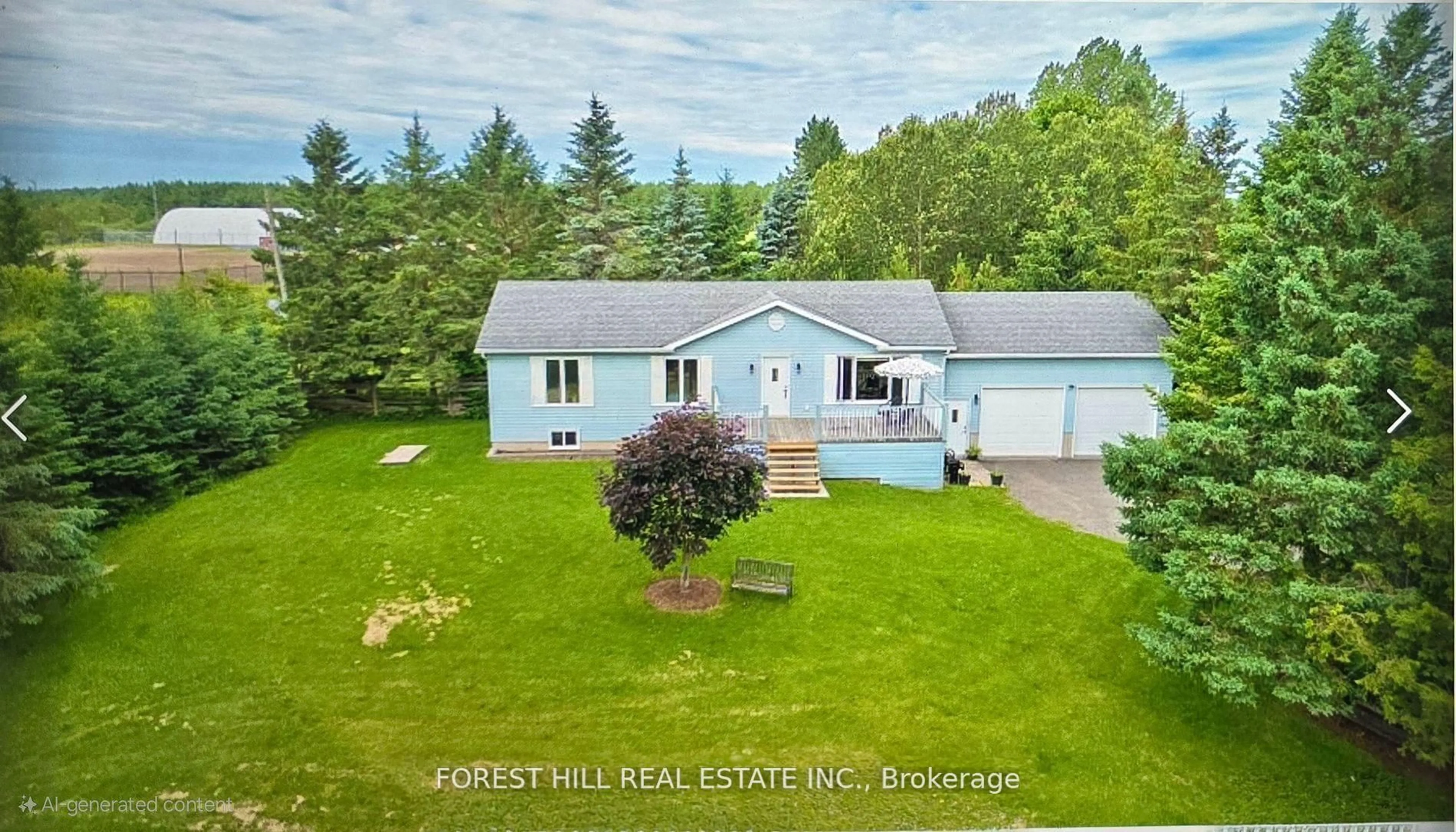 A pic from outside/outdoor area/front of a property/back of a property/a pic from drone, water/lake/river/ocean view for 502094 Highway 89 N/A, East Luther Grand Valley Ontario L9W 3W8