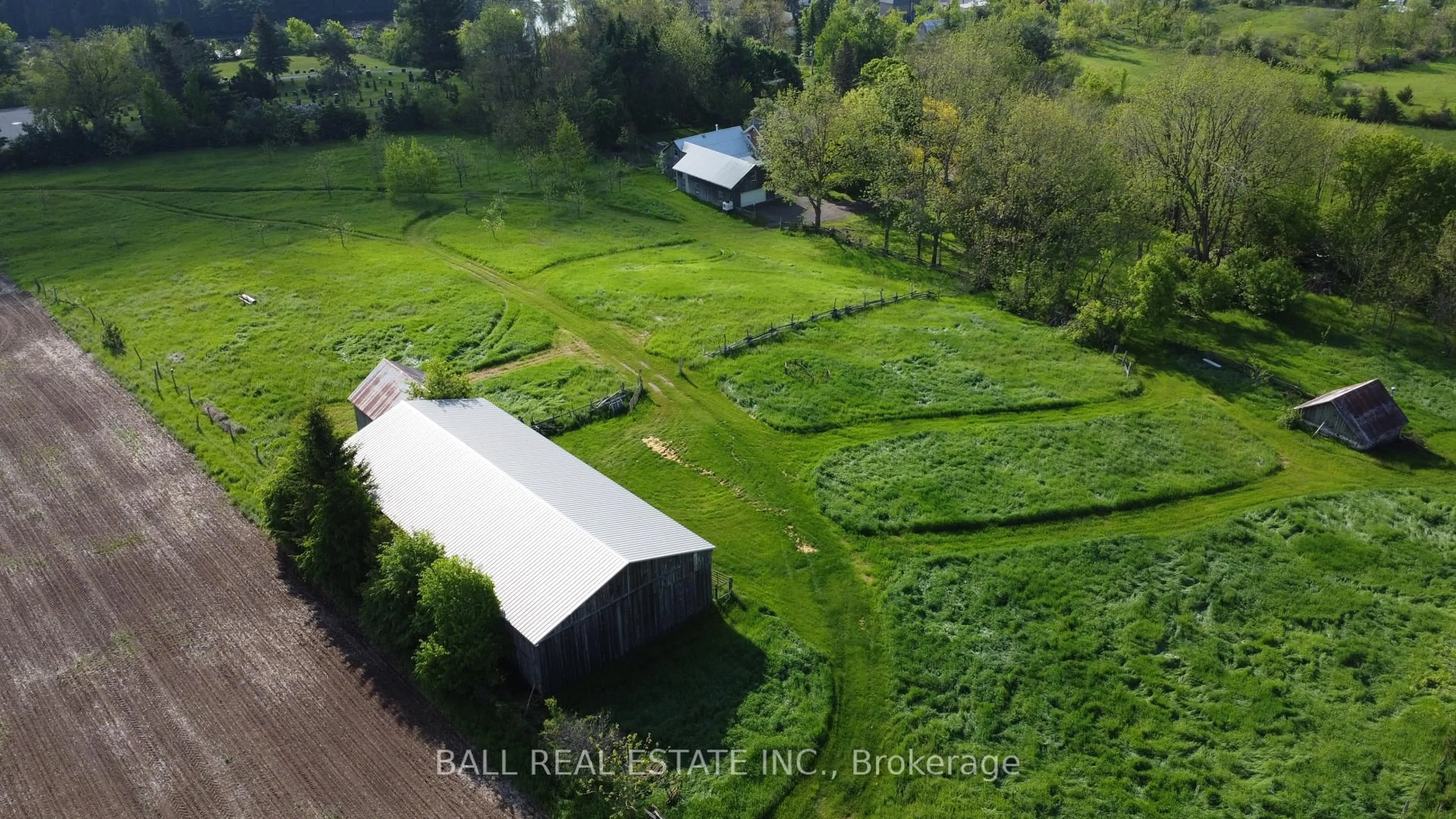 A pic from outside/outdoor area/front of a property/back of a property/a pic from drone, building for 94 West St, Douro-Dummer Ontario K0L 3A0