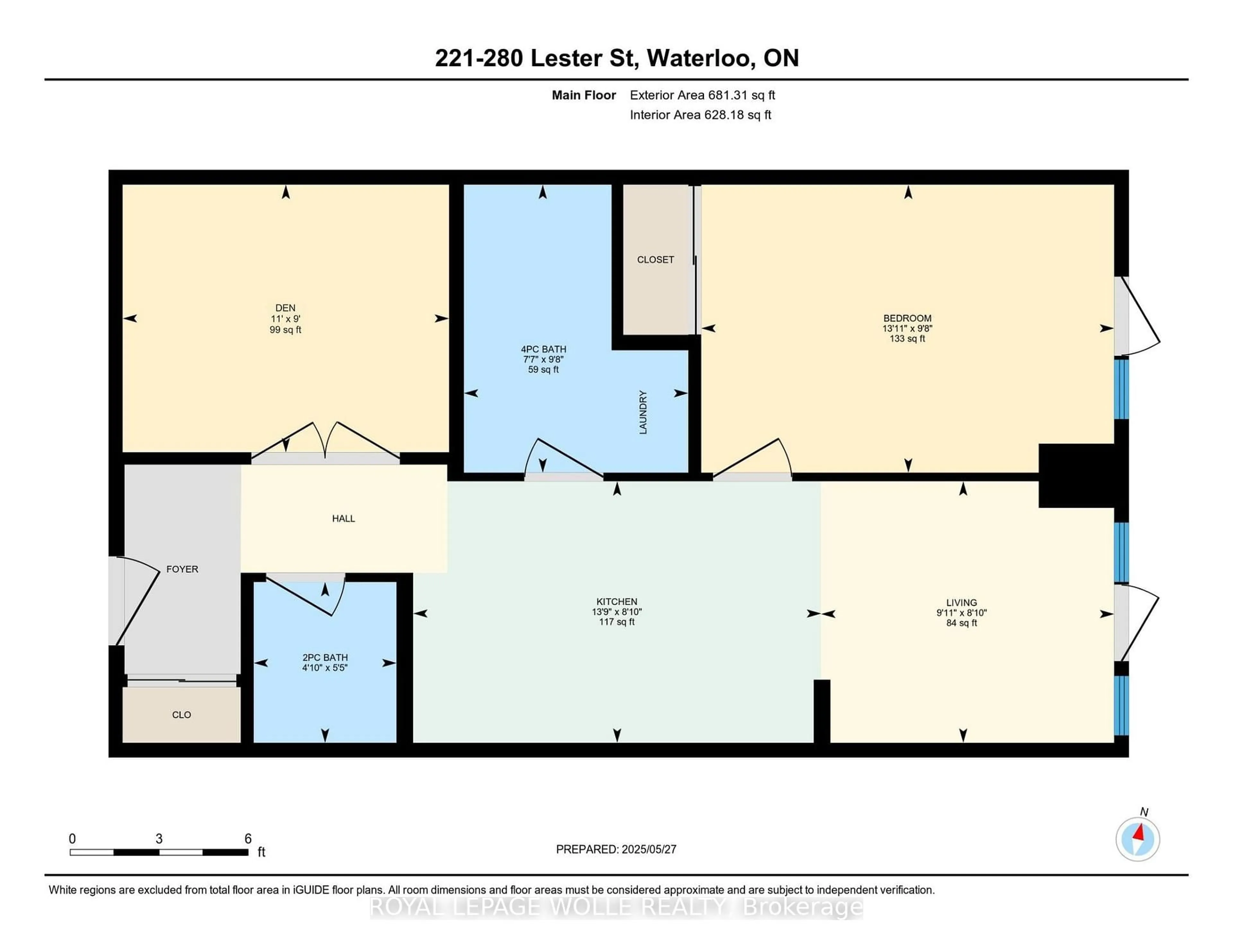 Floor plan for 280 Lester St #221, Waterloo Ontario N2L 0G2