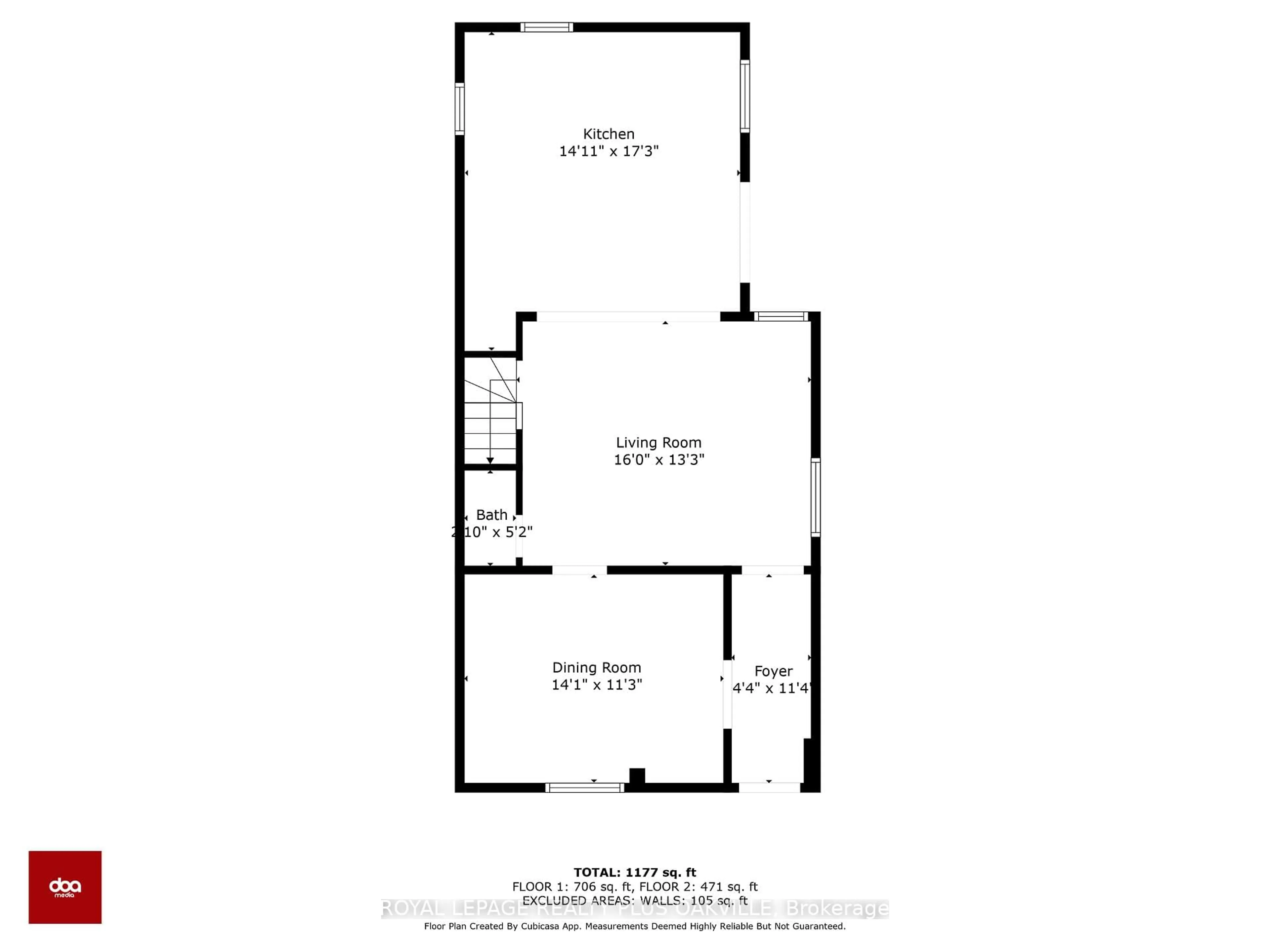 Floor plan for 73 Pearl St, Hamilton Ontario L8R 2Z1