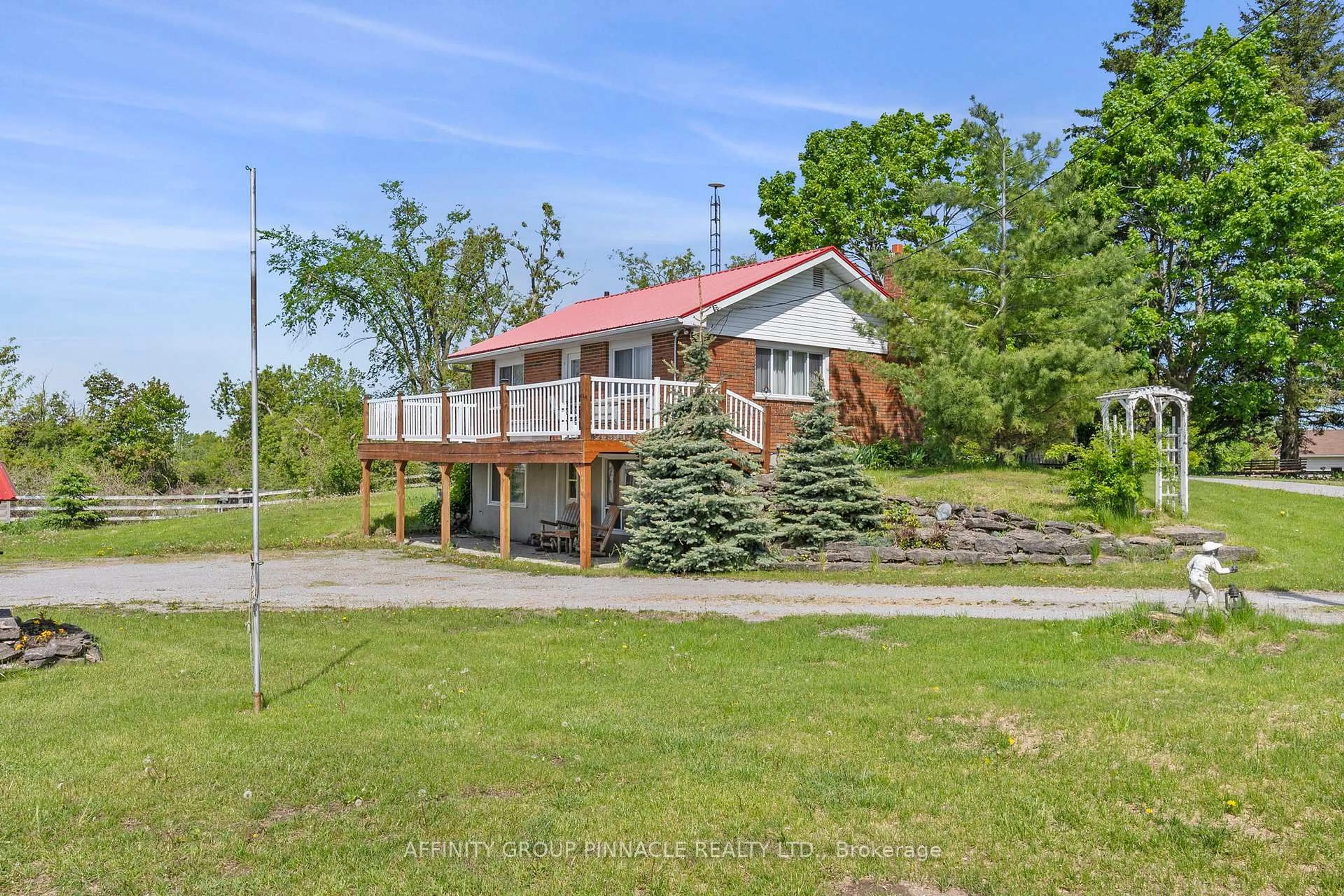 A pic from outside/outdoor area/front of a property/back of a property/a pic from drone, unknown for 572 County Rd 8 Rd, Kawartha Lakes Ontario K0M 1N0