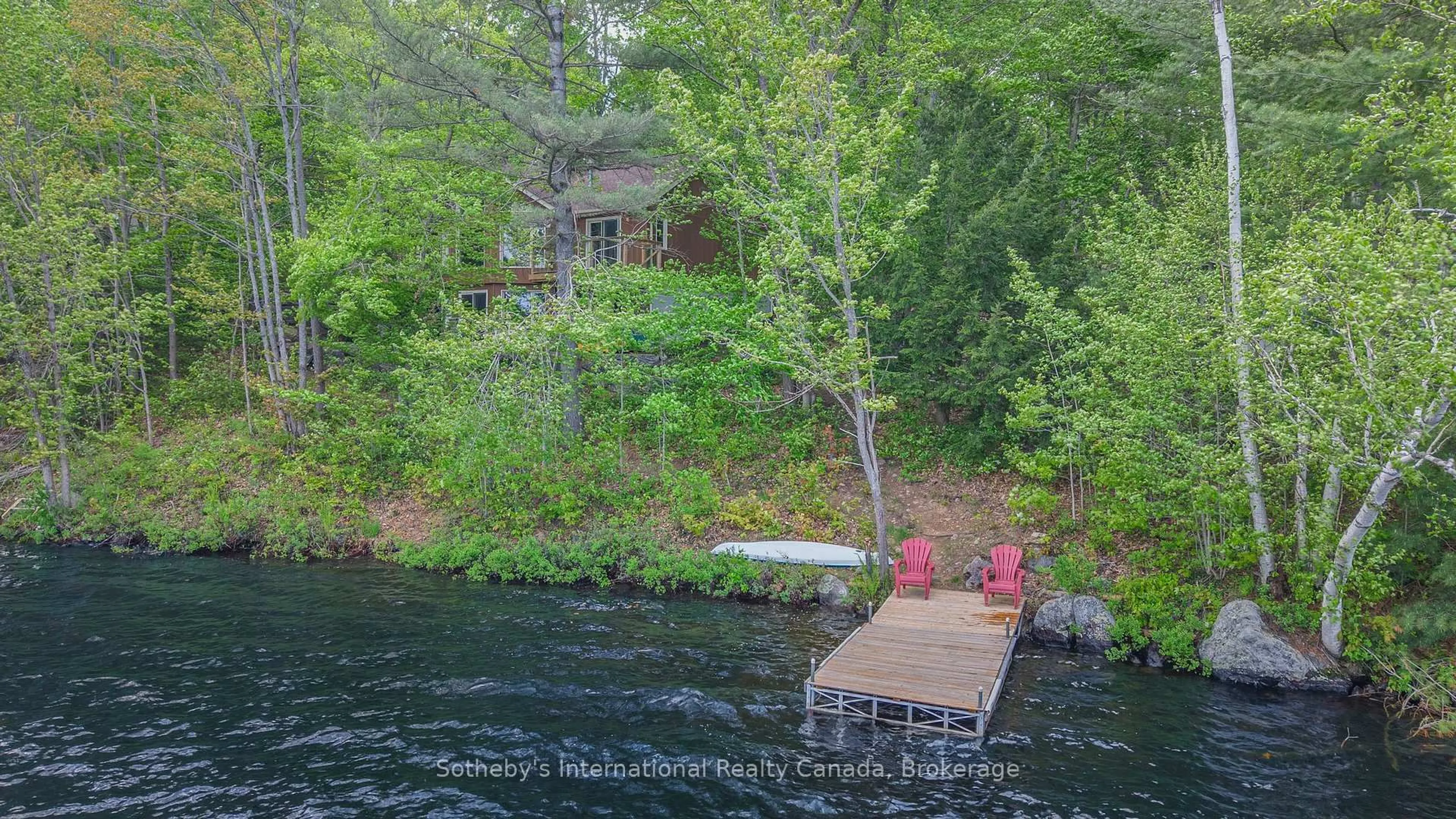 A pic from outside/outdoor area/front of a property/back of a property/a pic from drone, water/lake/river/ocean view for 1125 Kendon Rd, Muskoka Lakes Ontario P0C 1H0
