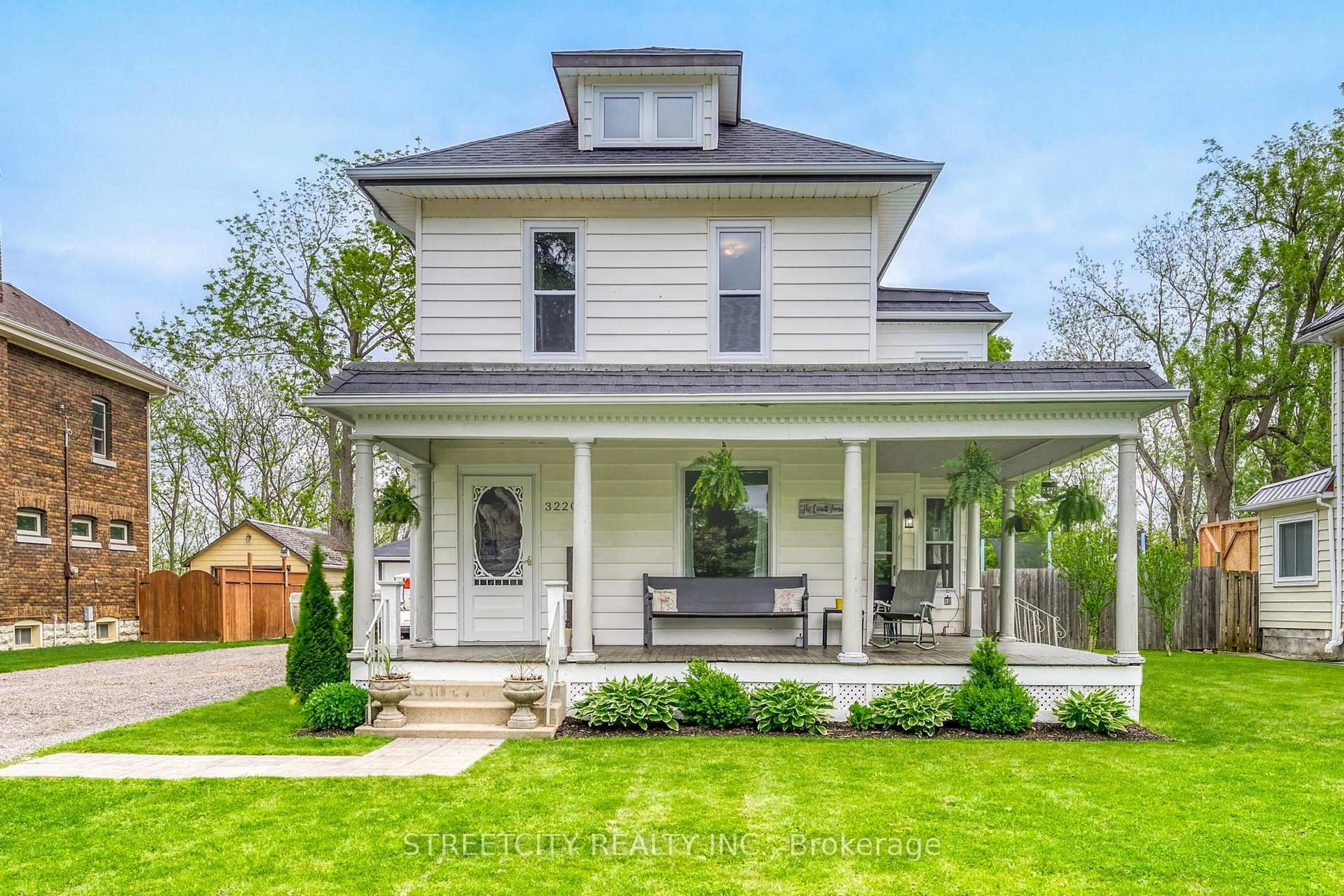 Home with vinyl exterior material, street for 3220 Church St, Brooke-Alvinston Ontario N0N 1A0
